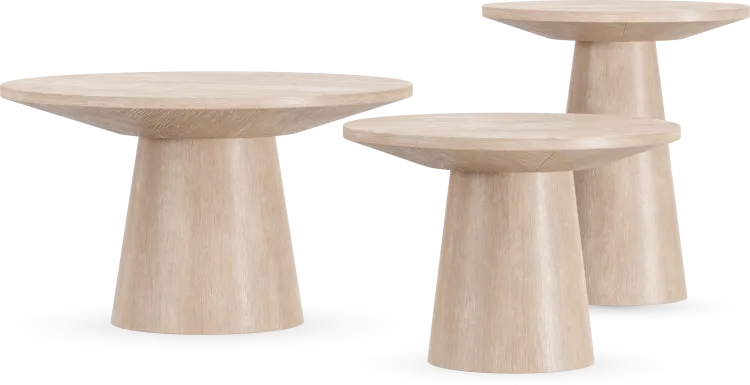 Kendall Natural 3 Pc Table Set