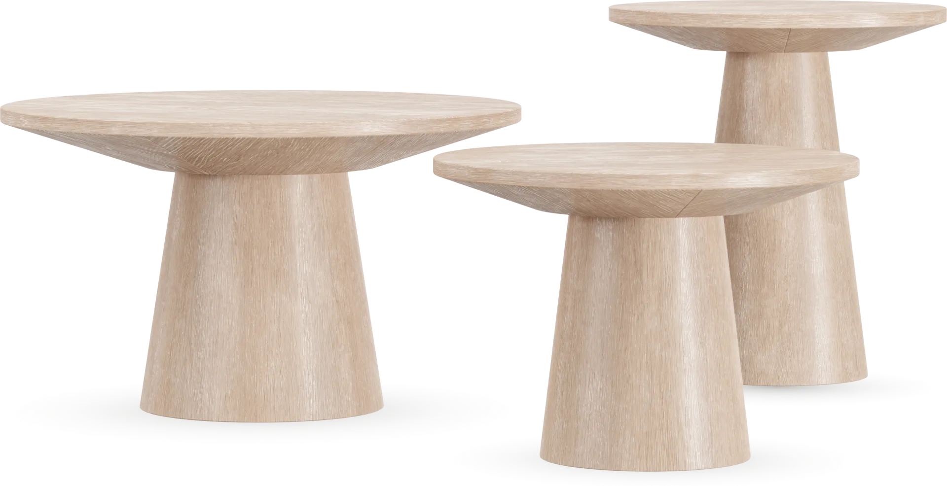 Kendall Natural 3 Pc Table Set - Image 1