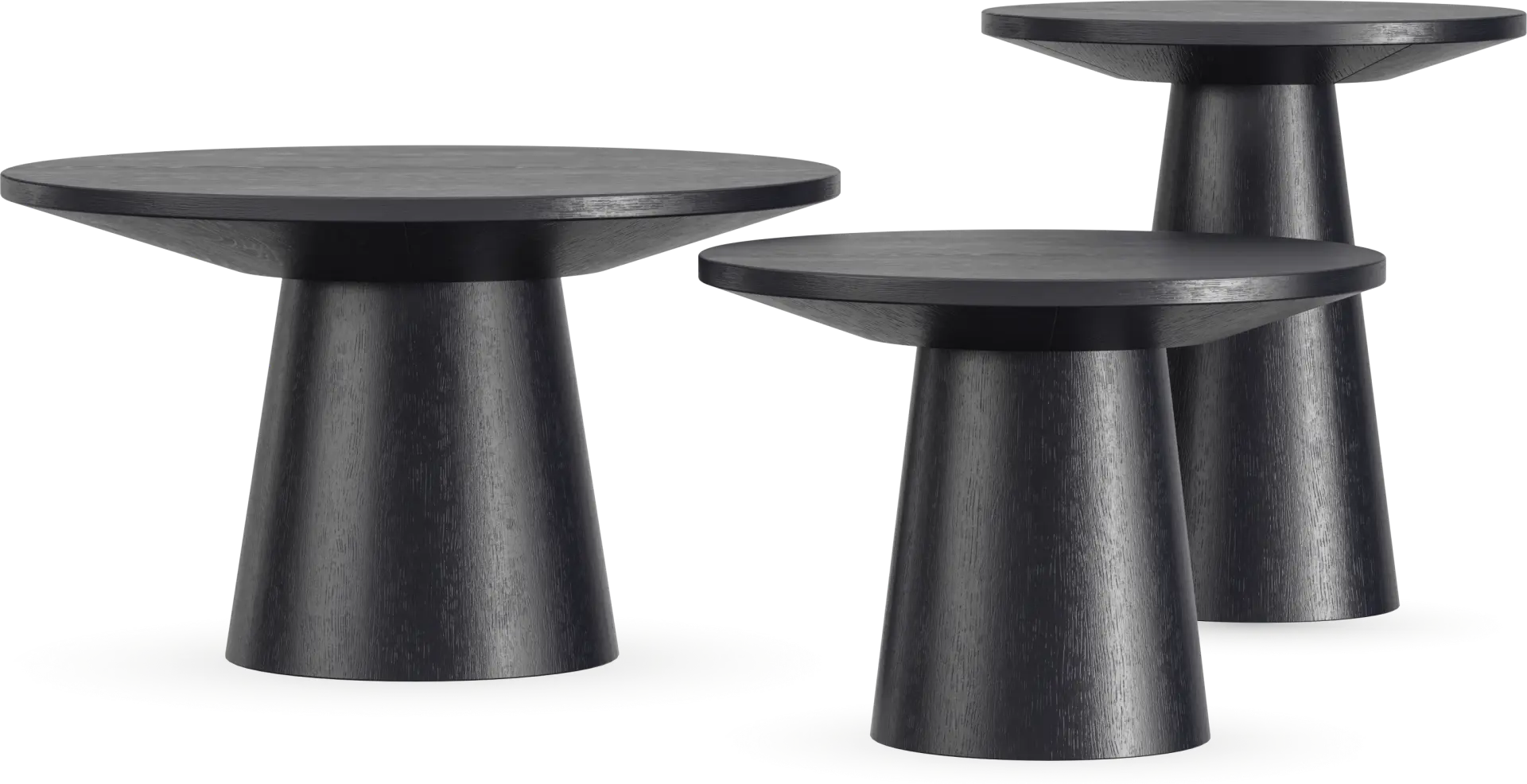 Kendall Black 3 Pc Table Set