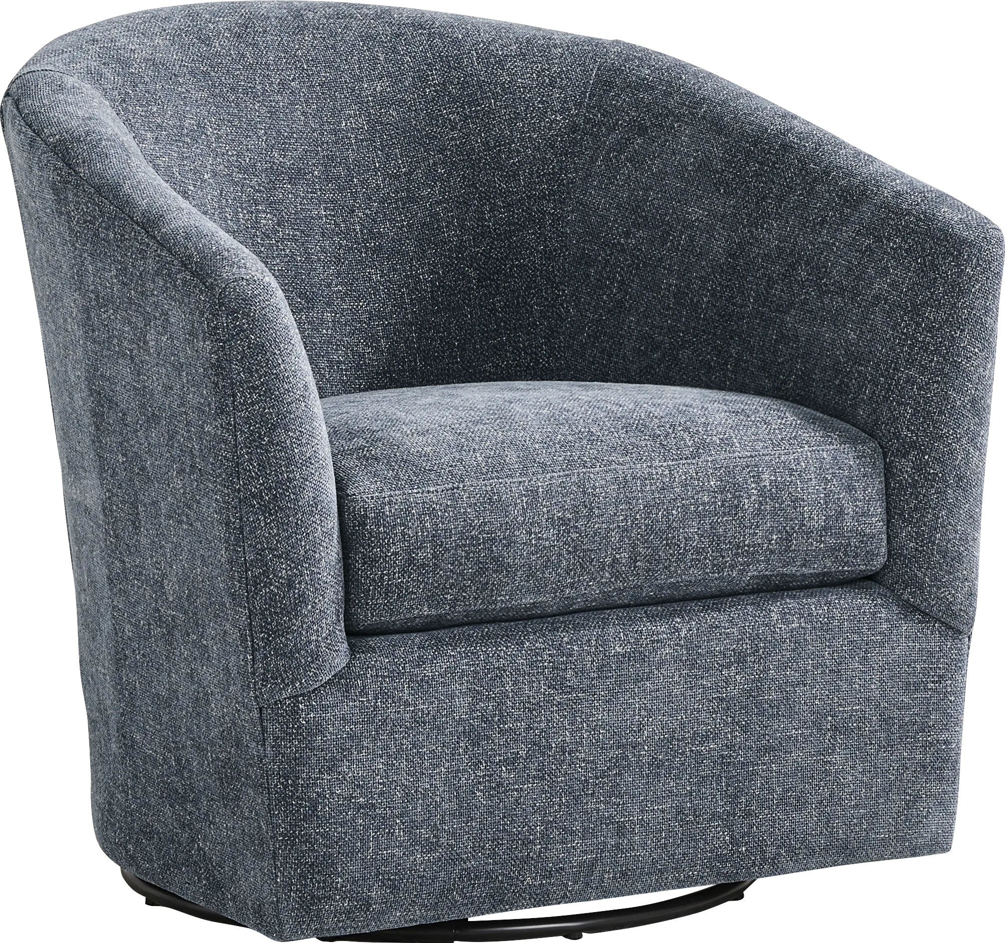 Soho Place Navy Swivel Chair - Thumbnail - Image 1