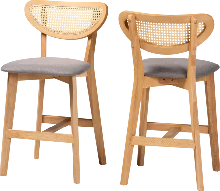 Hartzler Light Brown Counter Stool, Set of 2