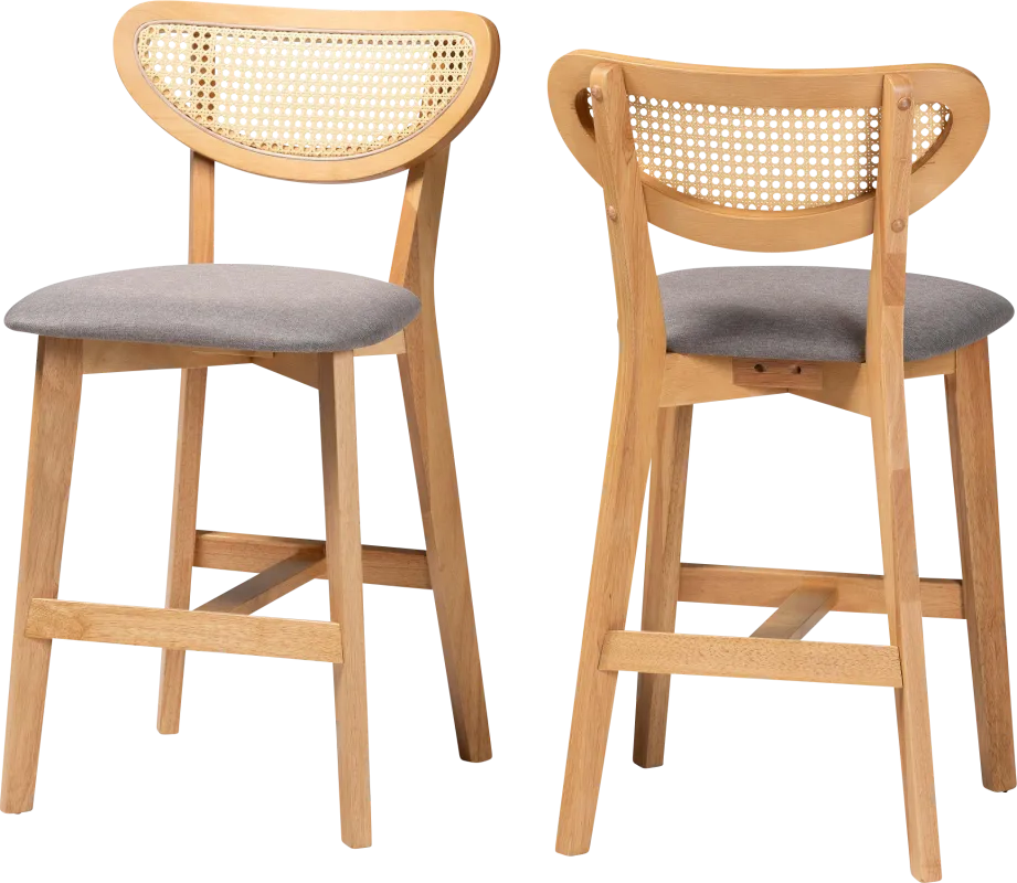 Hartzler Light Brown Counter Stool, Set of 2
