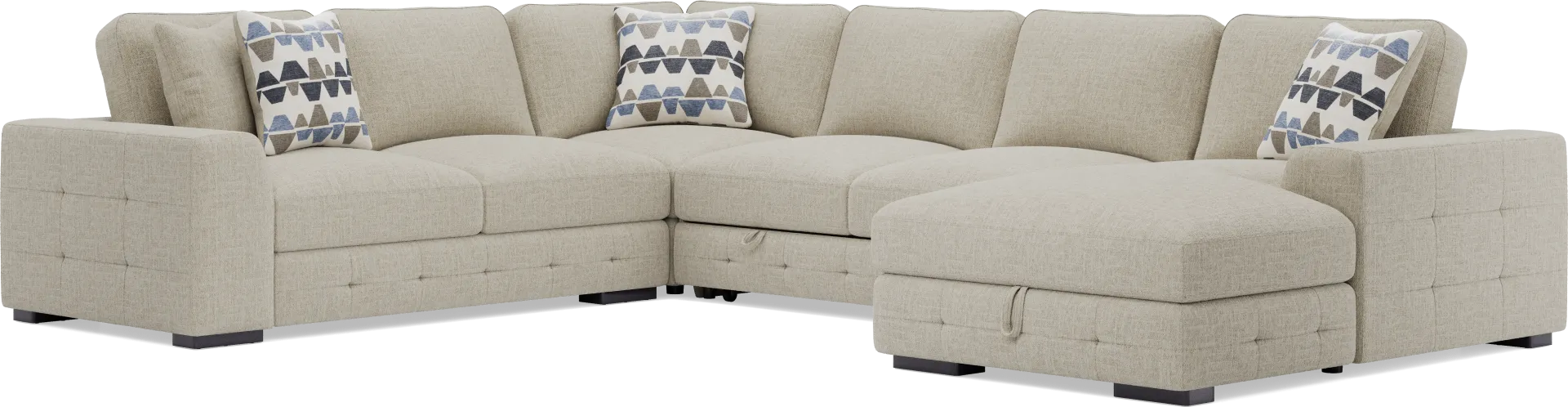 Marcola Sand 4 Pc Sleeper Sectional - Image 1