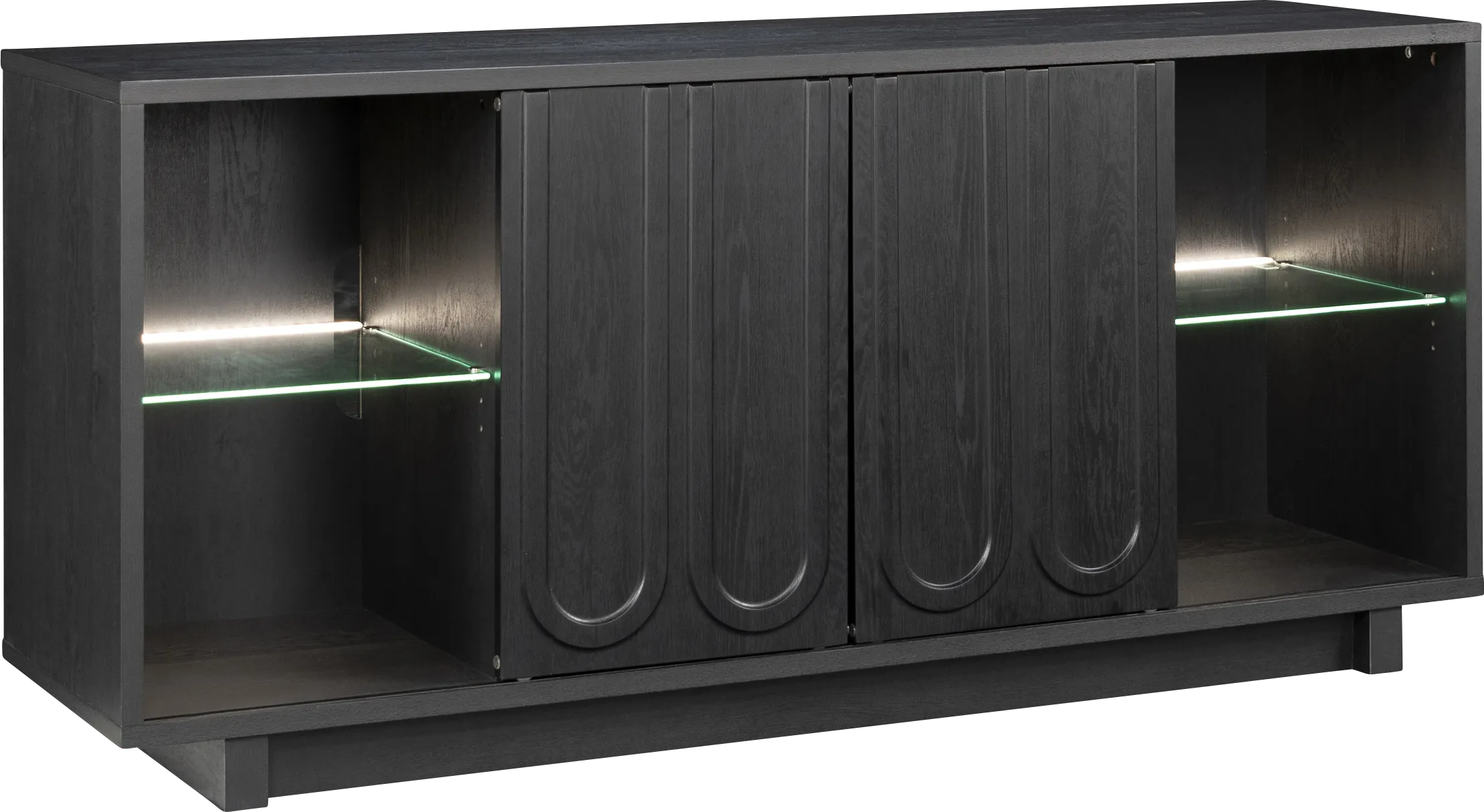 Globecoms Black 70 in. Console - Thumbnail - Image 1