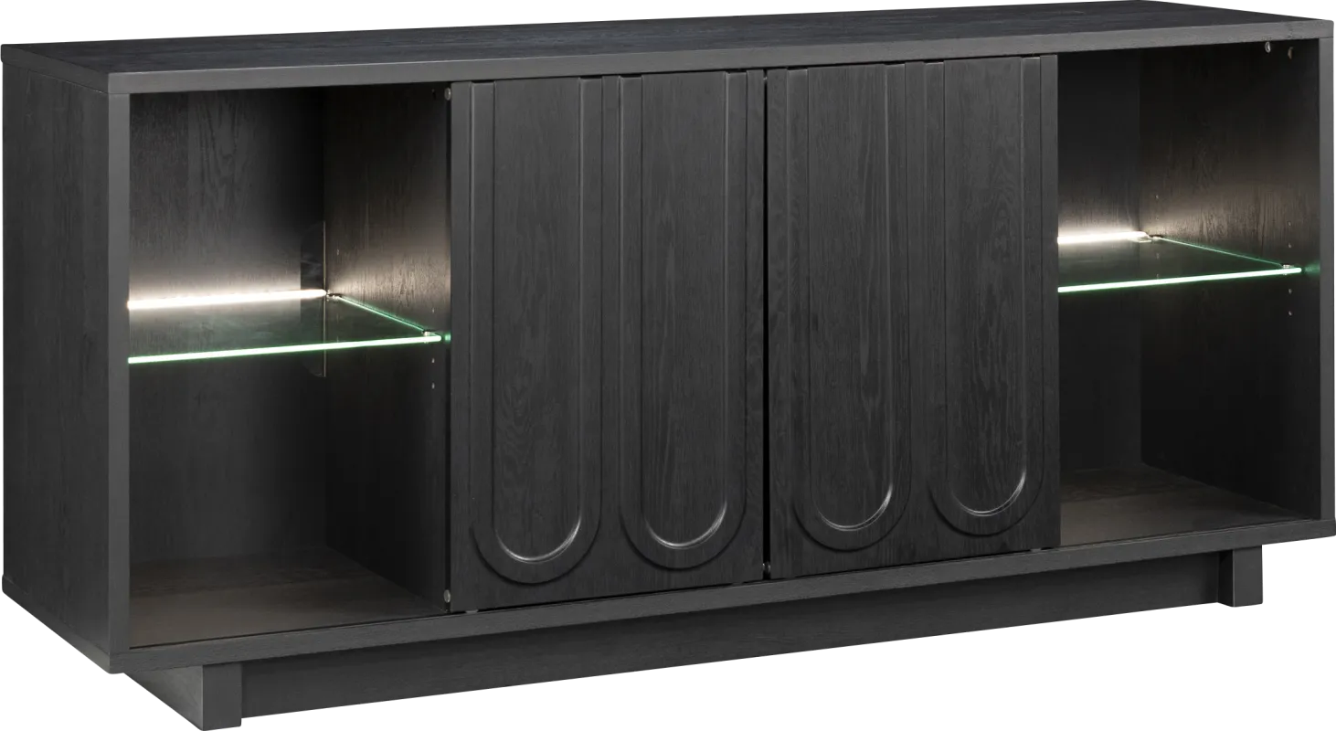 Globecoms Black 70 in. Console