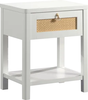 Tigerbank White Nightstand