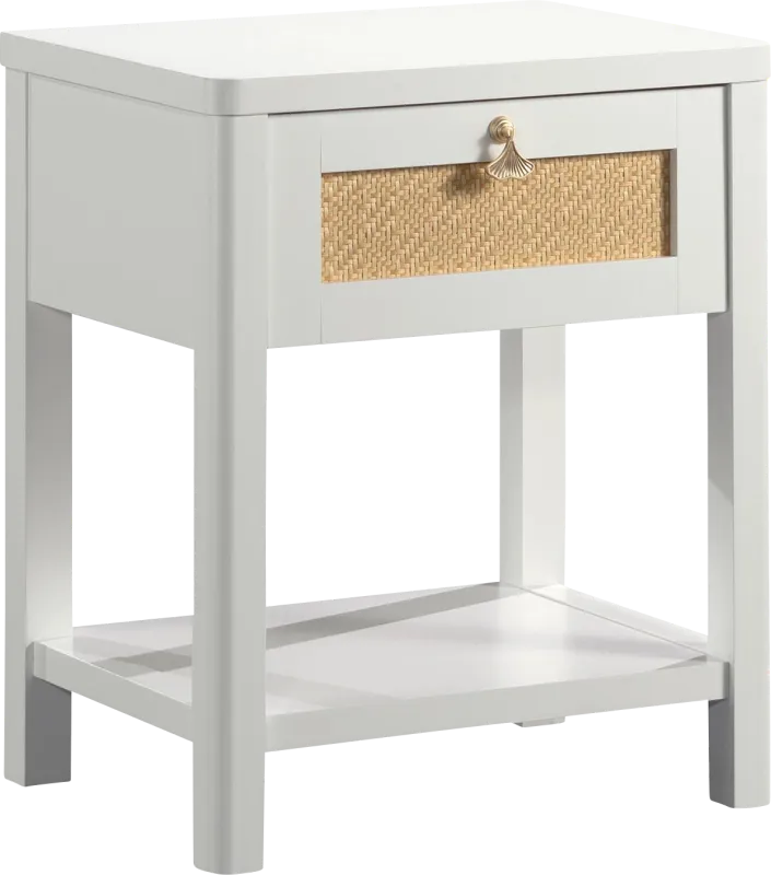 Tigerbank White Nightstand