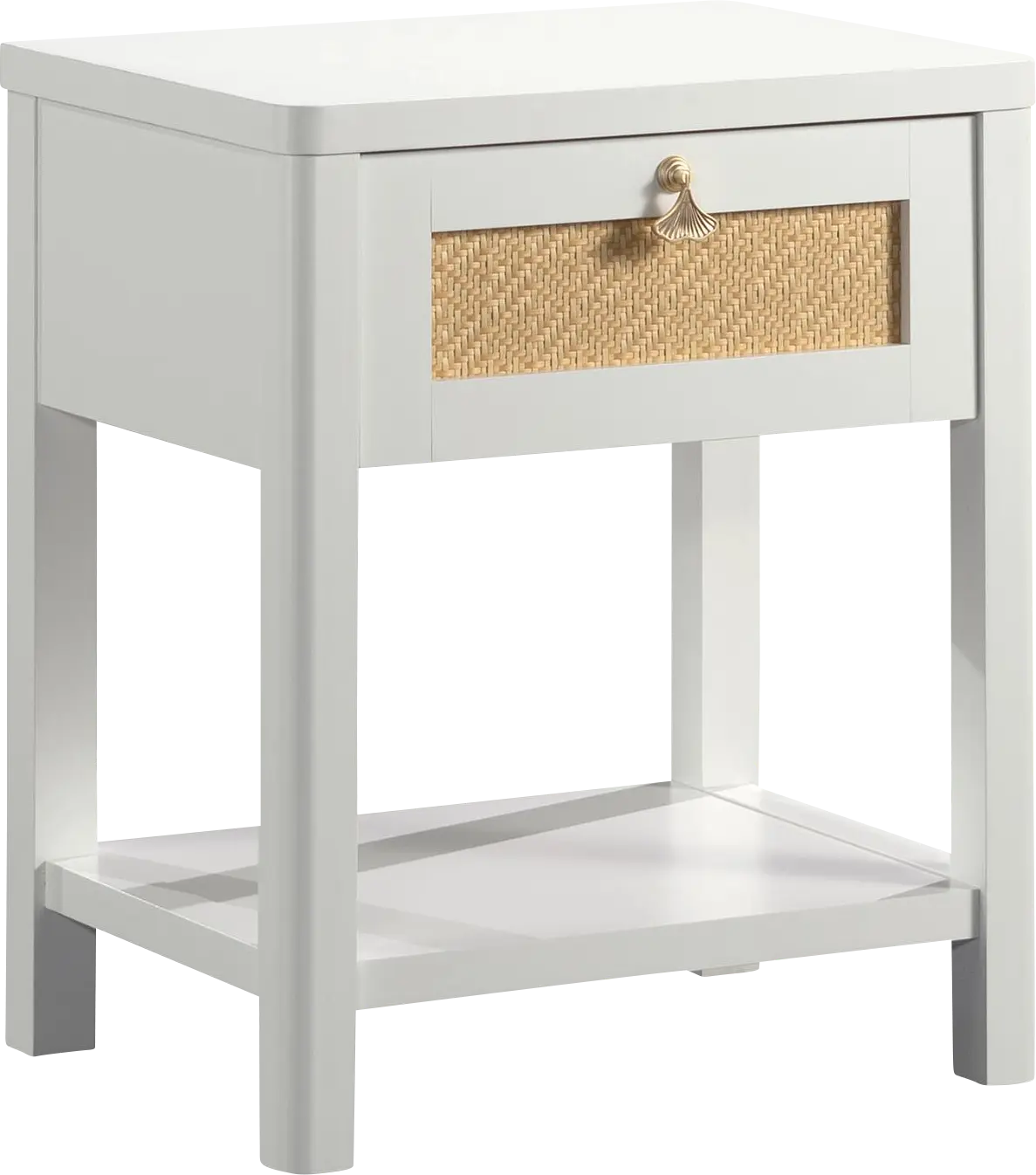 Tigerbank White Nightstand