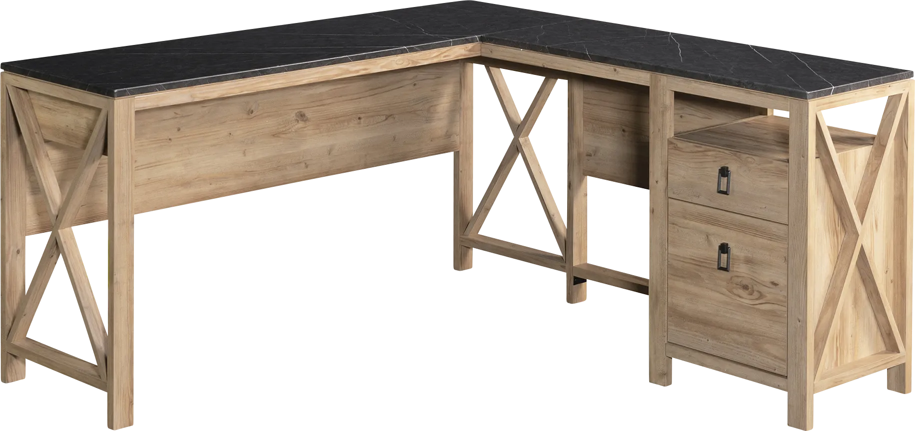 Rootstone Brown L-Desk - Thumbnail - Image 1