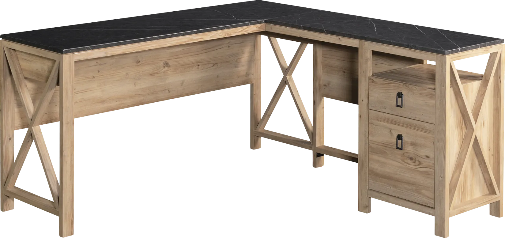 Rootstone Brown L-Desk