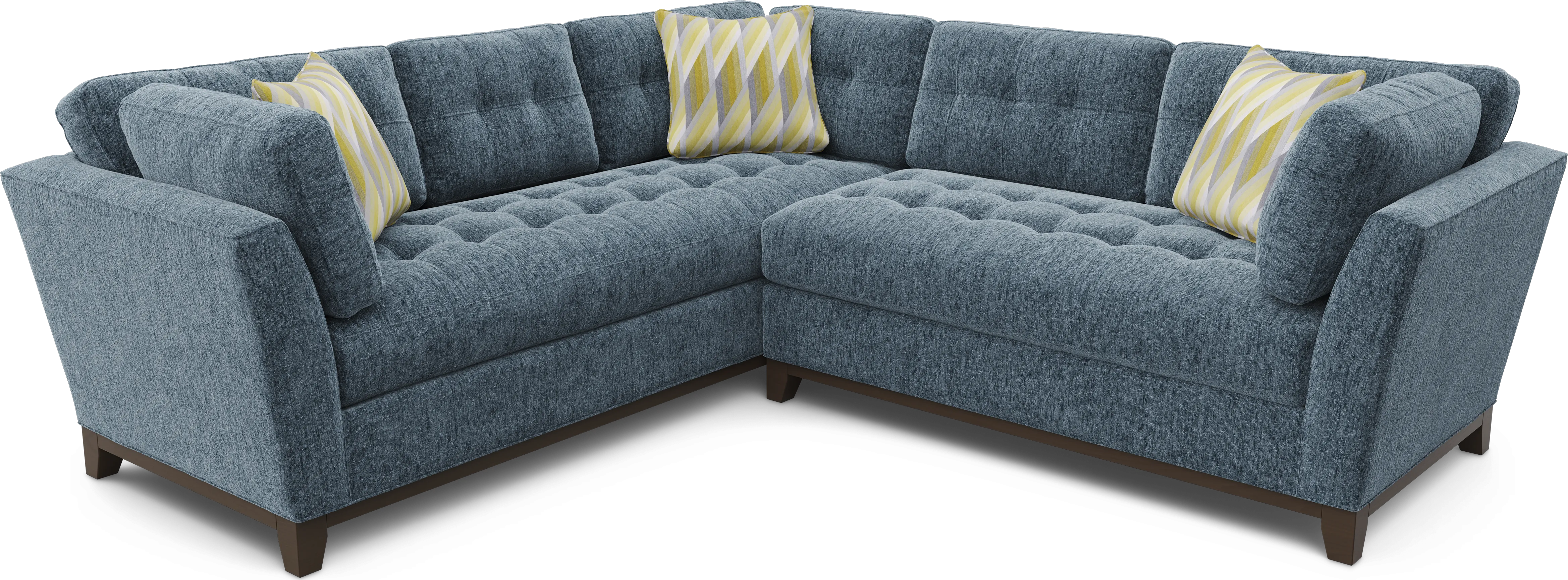 Weston Navy 2 Pc Sectional - Image 1