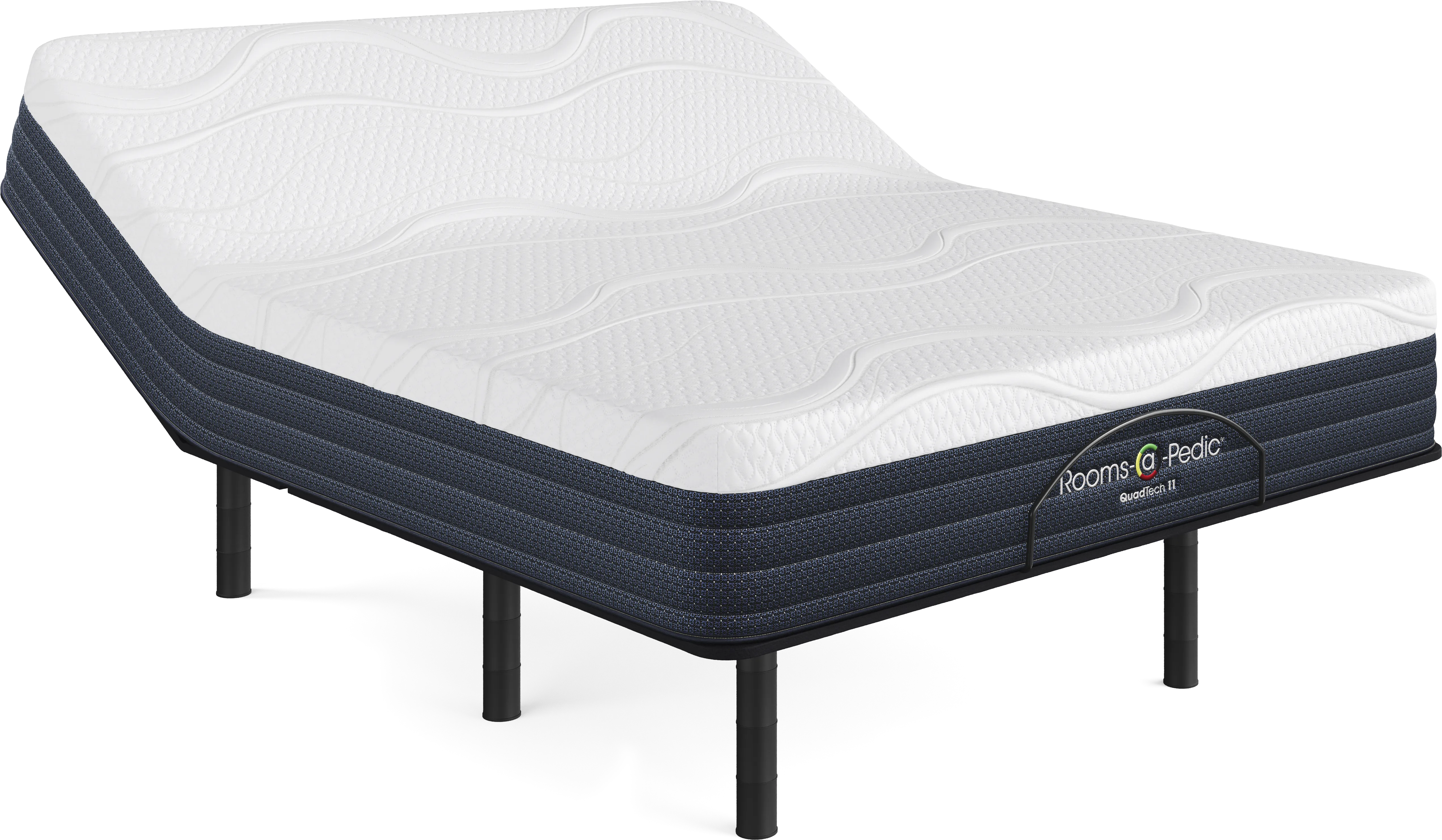 Rooms-a-Pedic QuadTech 11 Queen Mattress with Head Up Only Base - Thumbnail - Image 1