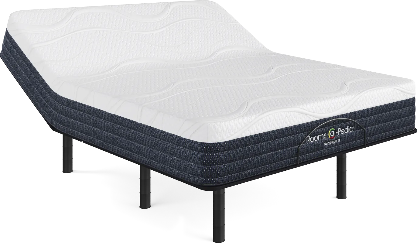 Rooms-a-Pedic QuadTech 11 Queen Mattress with Head Up Only Base