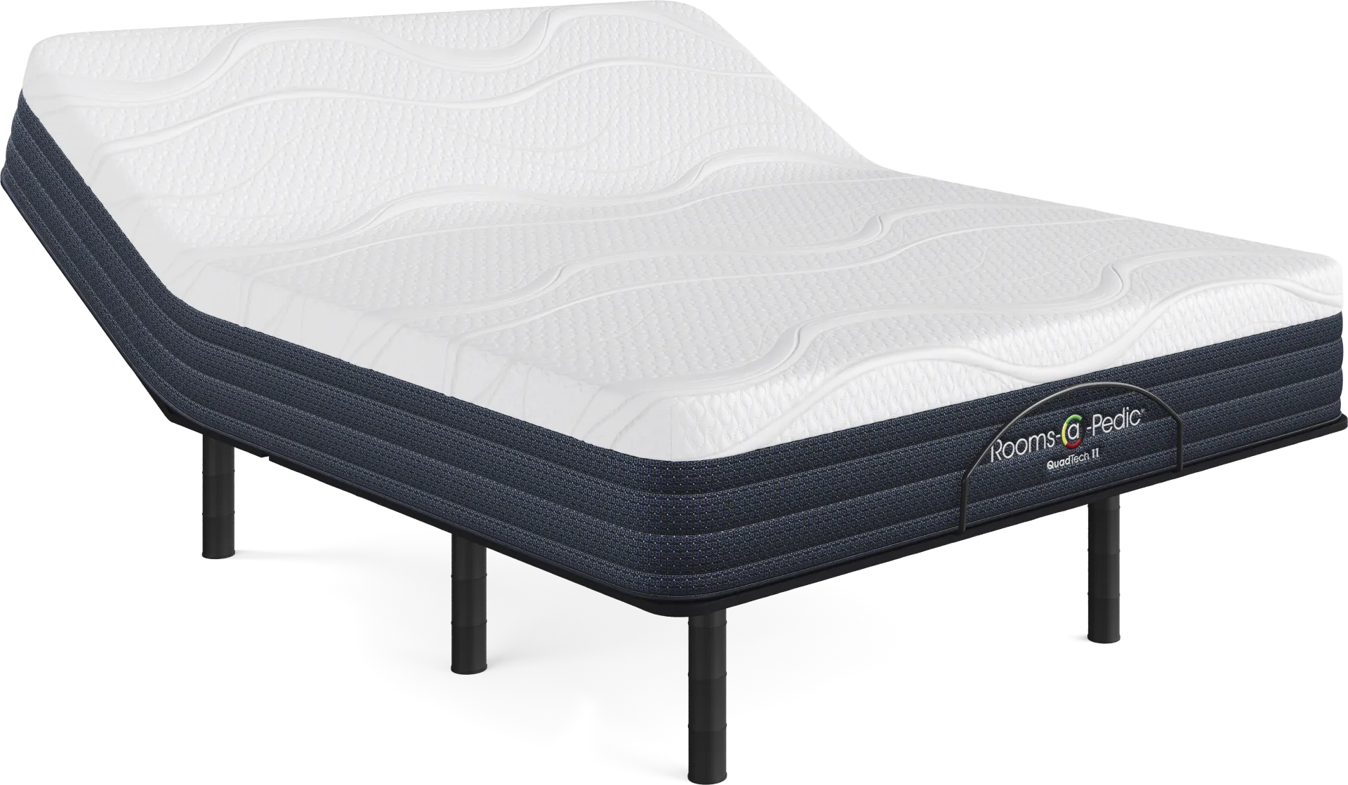 Rooms-a-Pedic QuadTech 11 Queen Mattress with Head Up Only Base - Image 1
