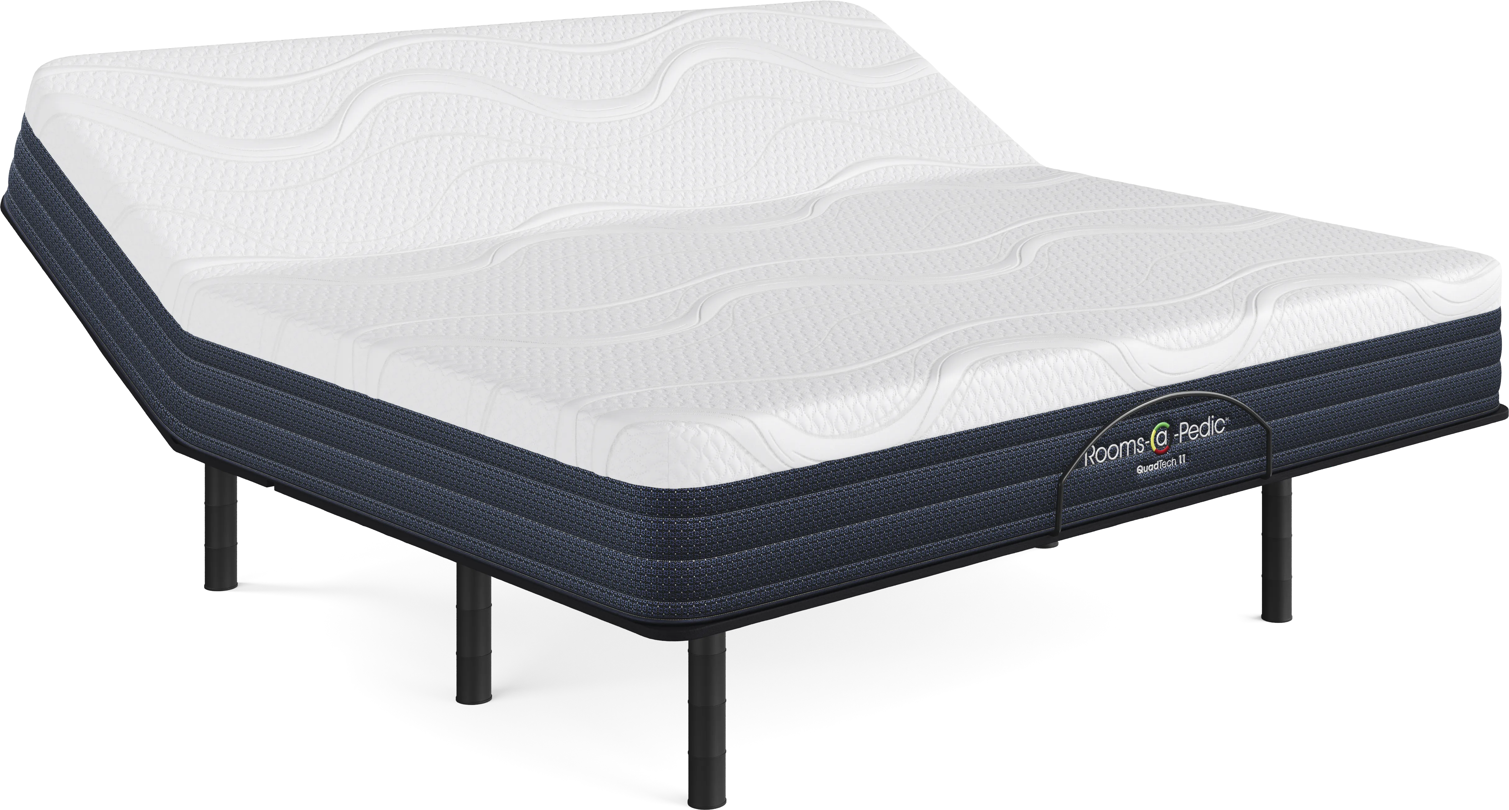 Rooms-a-Pedic QuadTech 11 King Mattress with Head Up Only Base - Thumbnail - Image 1