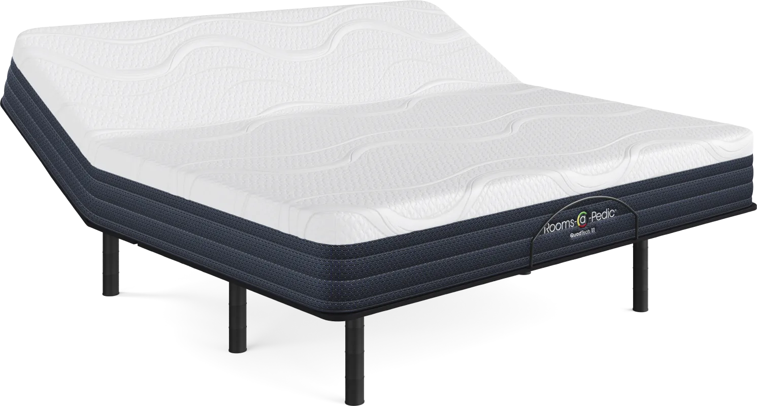 Rooms-a-Pedic QuadTech 11 King Mattress with Head Up Only Base