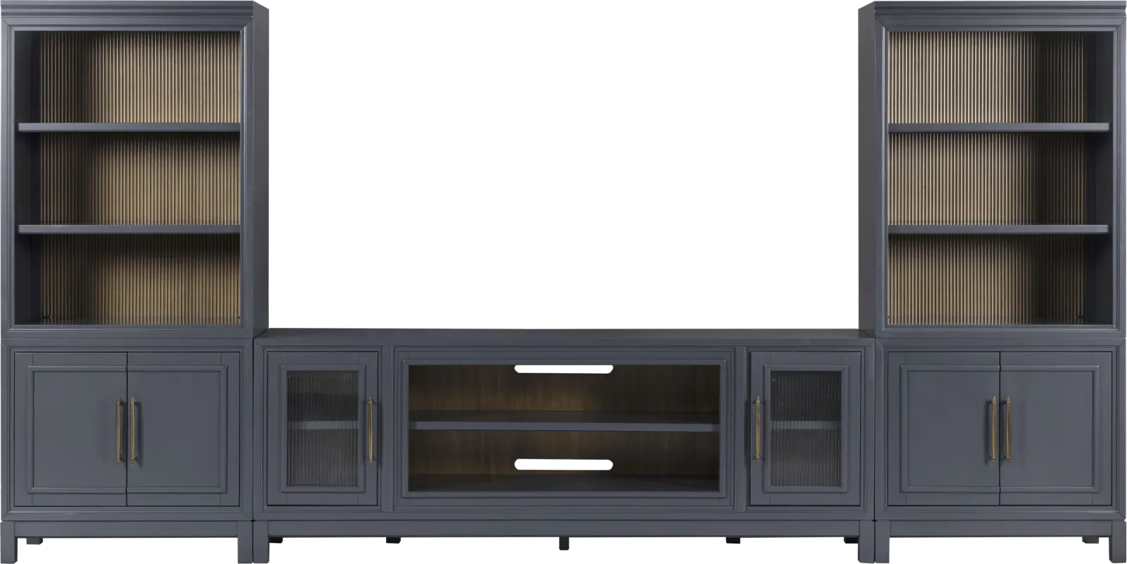 Albion Blue 3 Pc Wall Unit with 84 in. Console