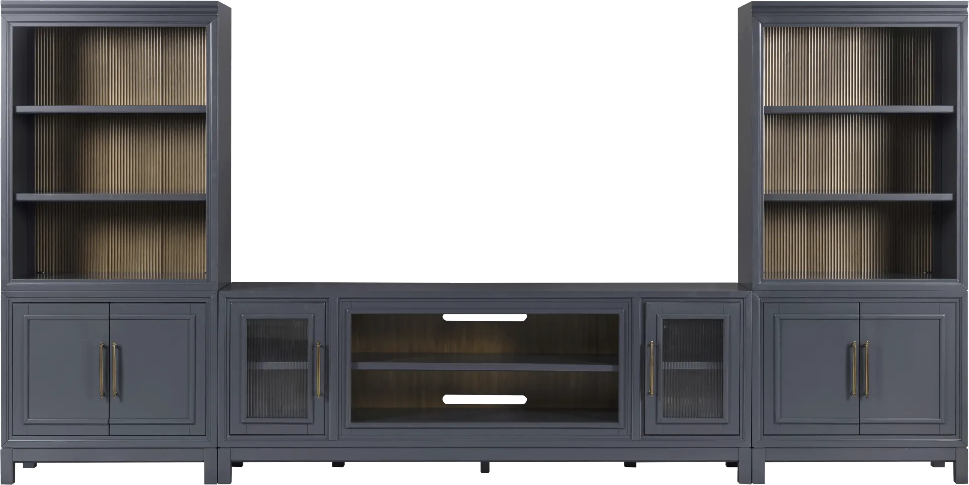 Albion Blue 3 Pc Wall Unit with 84 in. Console - Image 1
