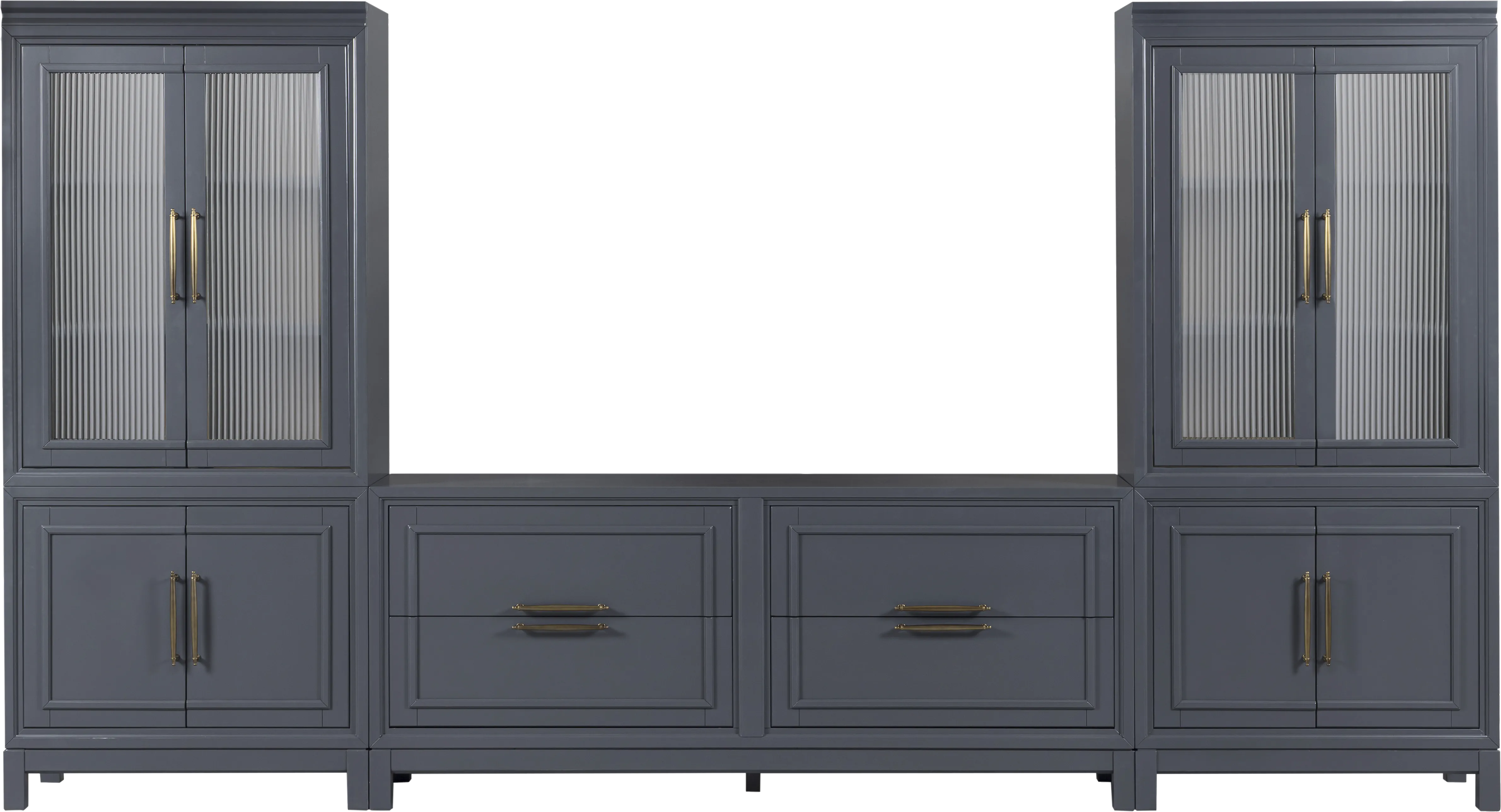 Albion Blue 3 Pc Wall Unit with 72 in. Console - Thumbnail - Image 1
