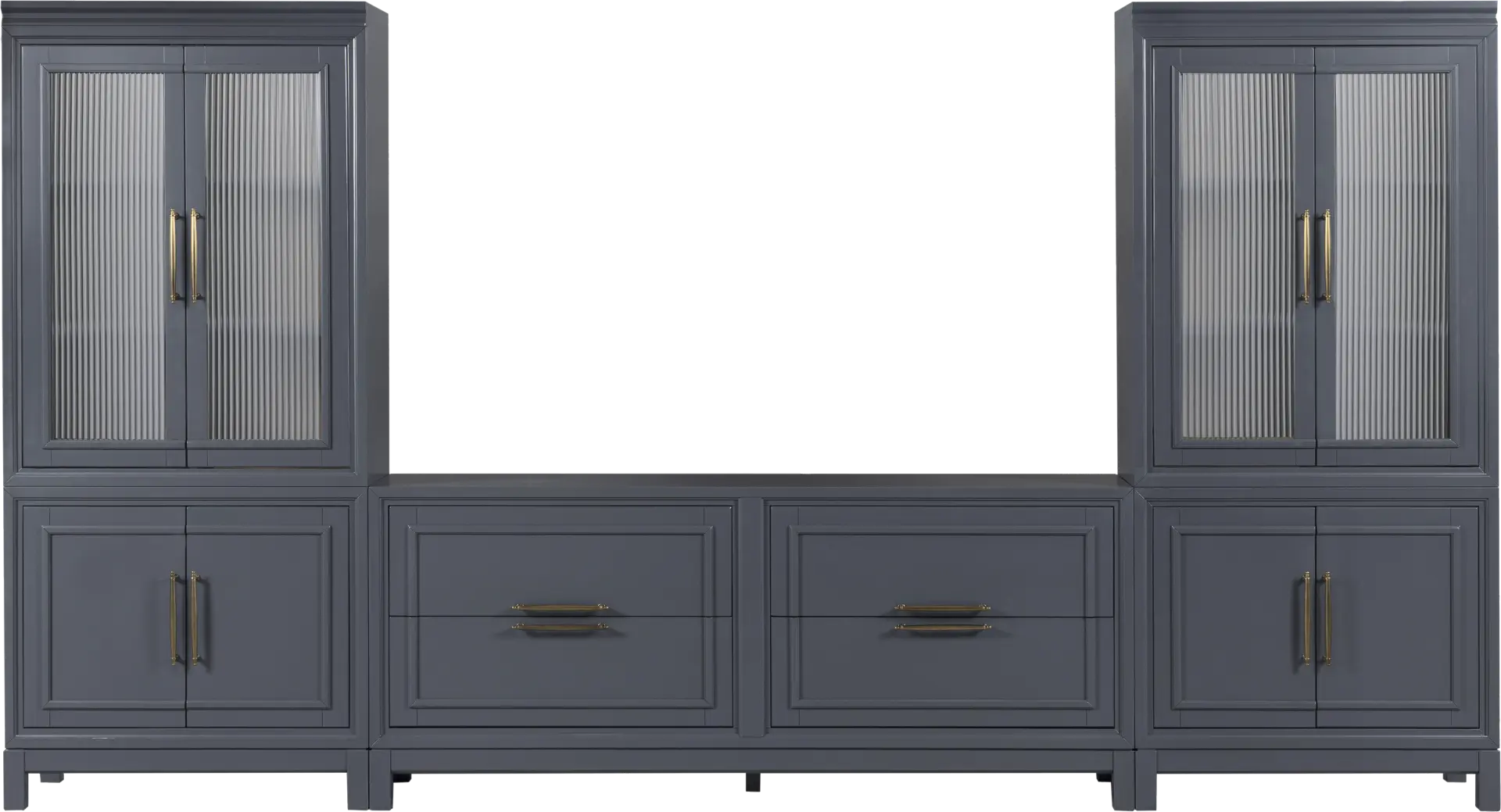 Albion Blue 3 Pc Wall Unit with 72 in. Console
