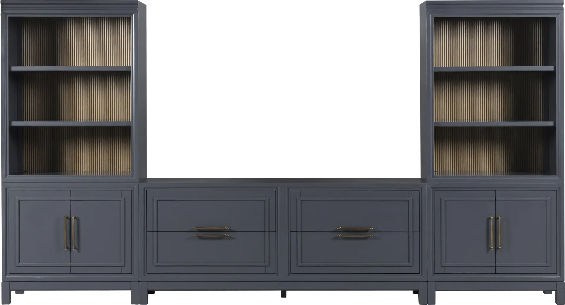 Albion Blue 3 Pc Wall Unit with 72 in. Console