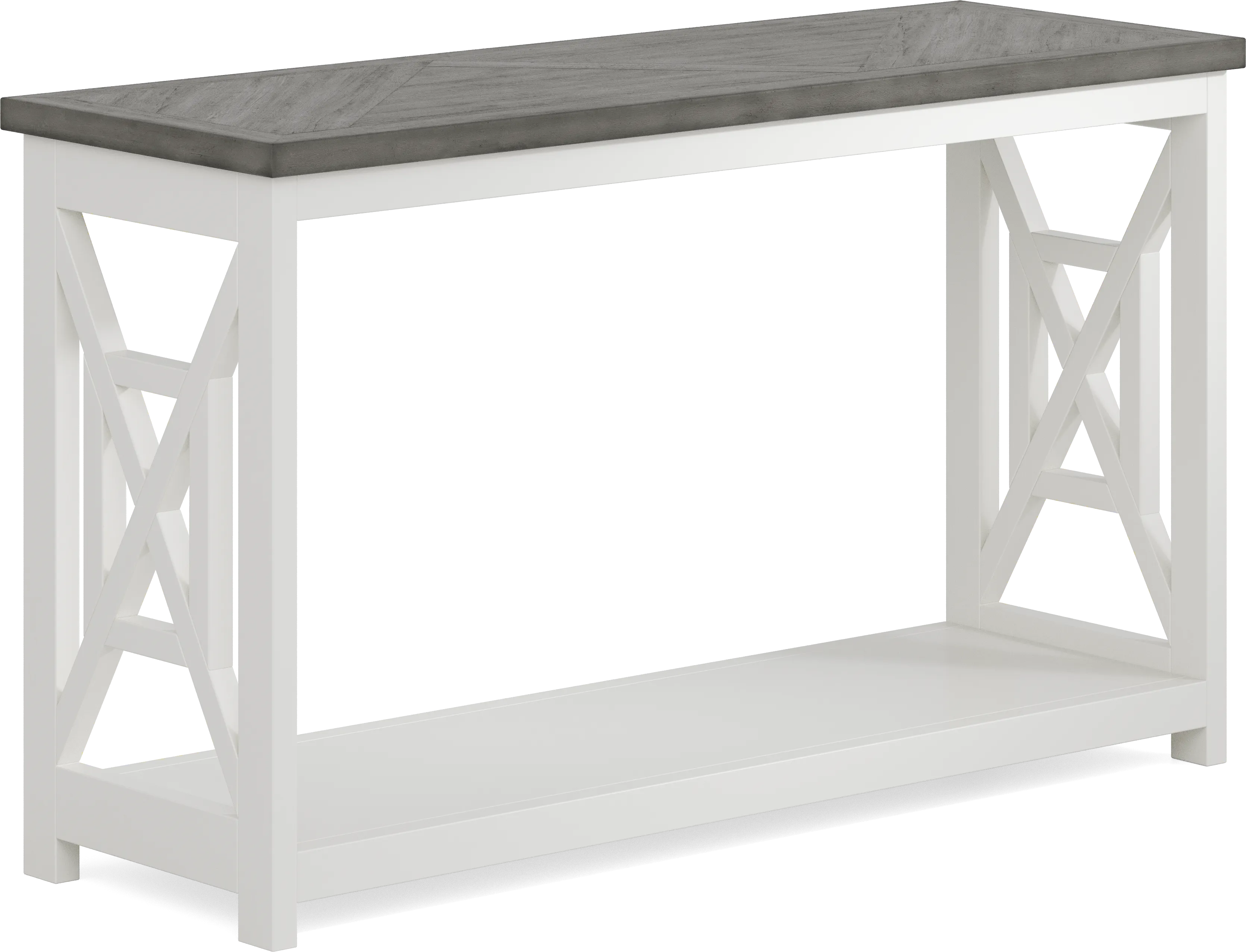 Danusa White Sofa Table - Thumbnail - Image 1