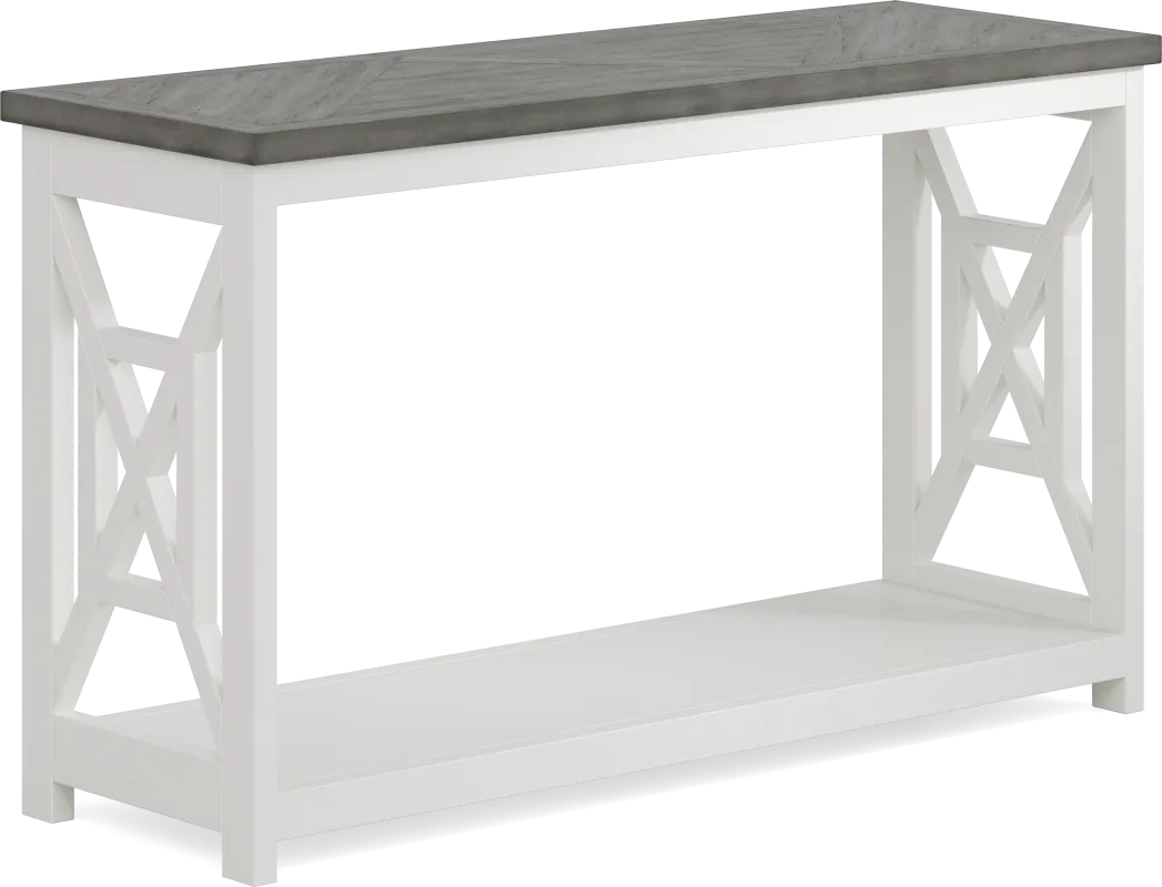 Danusa White Sofa Table