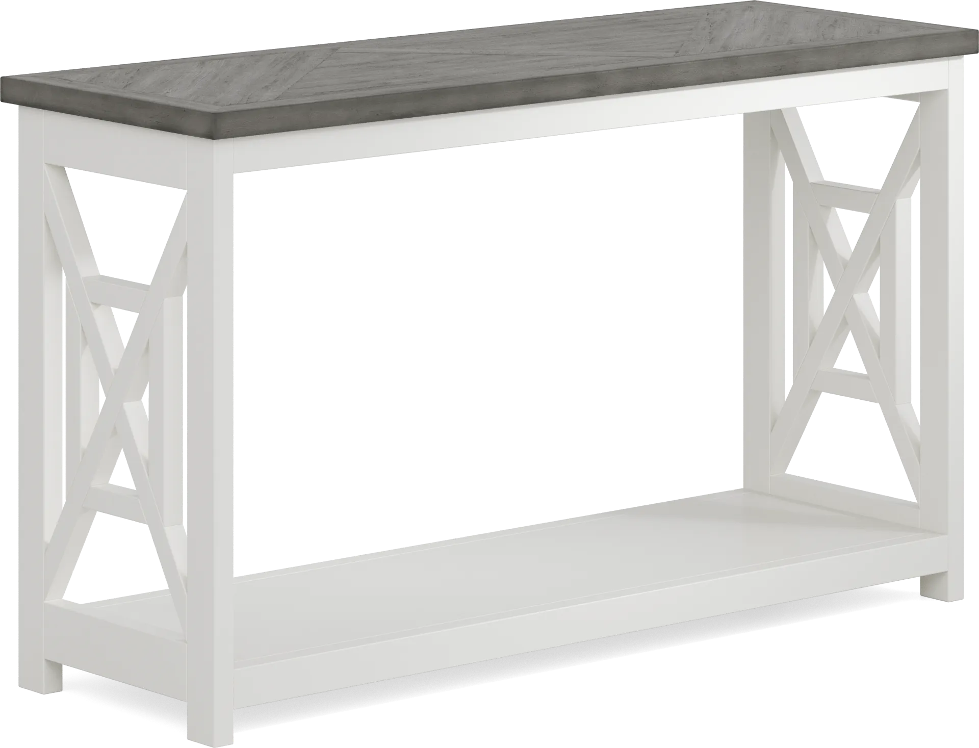 Danusa White Sofa Table - Image 1