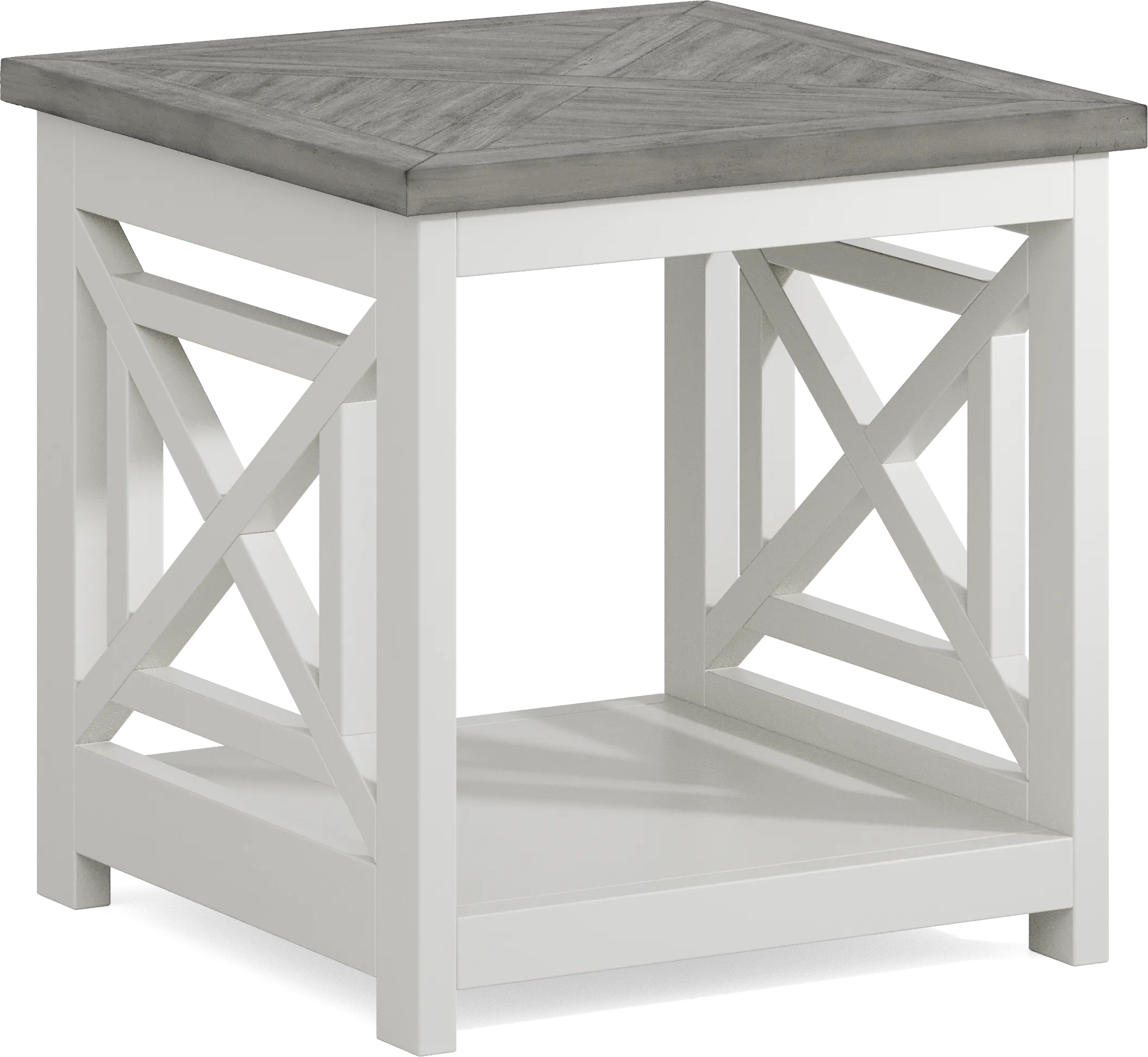 Danusa White End Table - Thumbnail - Image 1