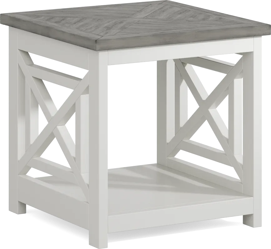 Danusa White End Table