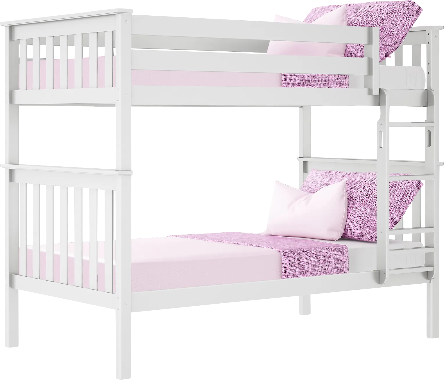 Kids Lilose I White Twin/Twin Bunk Bed - Thumbnail - Image 1