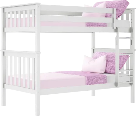 Kids Lilose I White Twin/Twin Bunk Bed