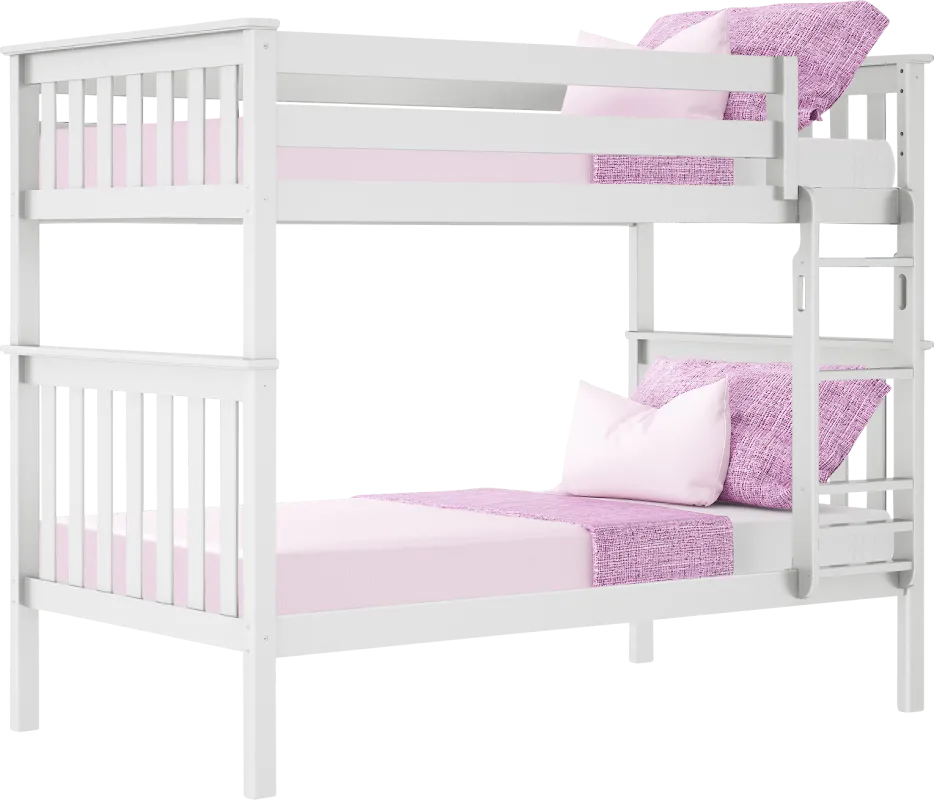 Kids Lilose I White Twin/Twin Bunk Bed
