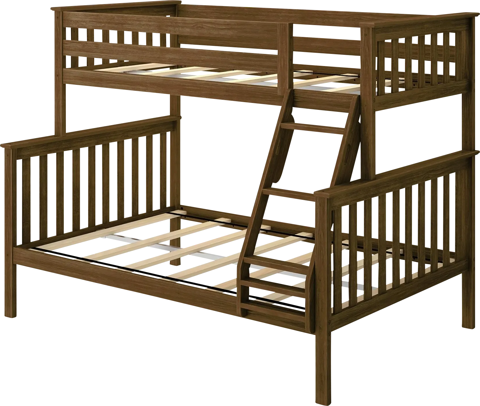 Kids Lilose II Walnut Twin/Full Bunk Bed - Thumbnail - Image 1