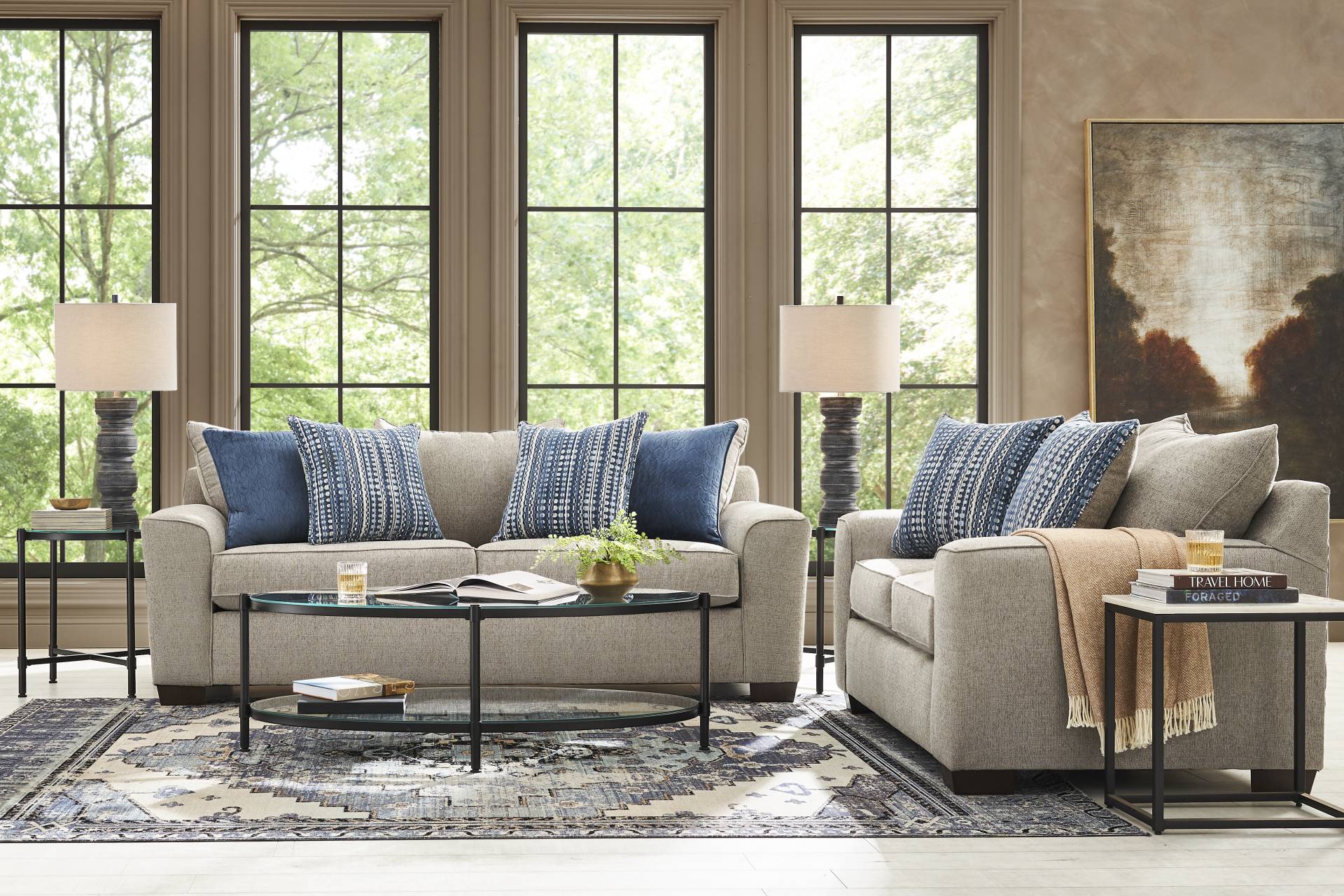 Chambers Gray 2 Pc Living Room full room