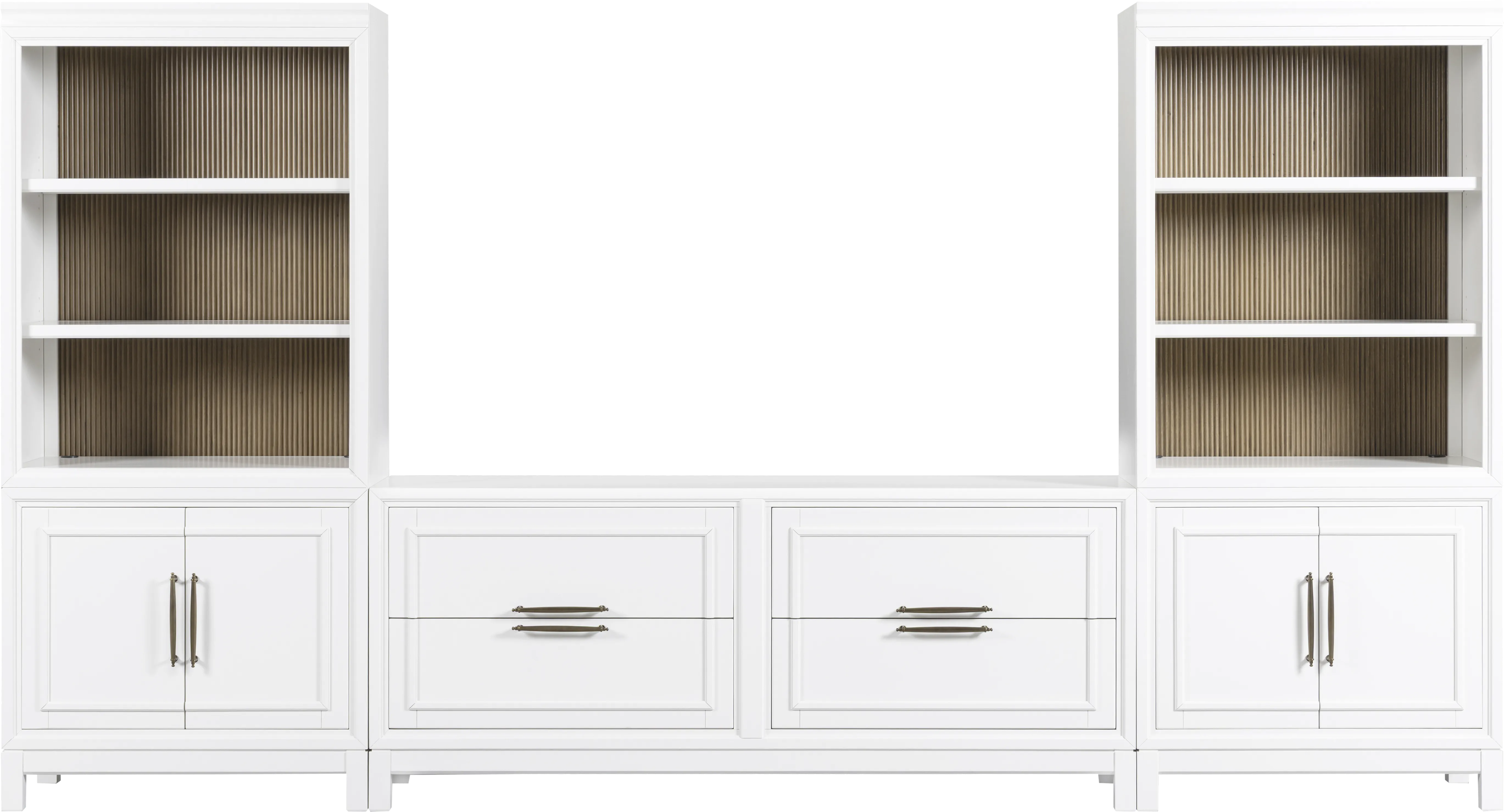 Albion White 3 Pc Wall Unit with 72 in. Console - Thumbnail - Image 1