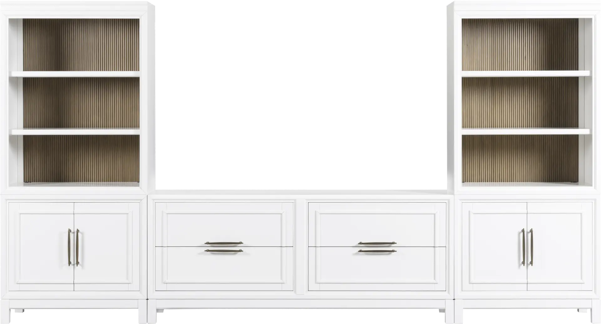 Albion White 3 Pc Wall Unit with 72 in. Console