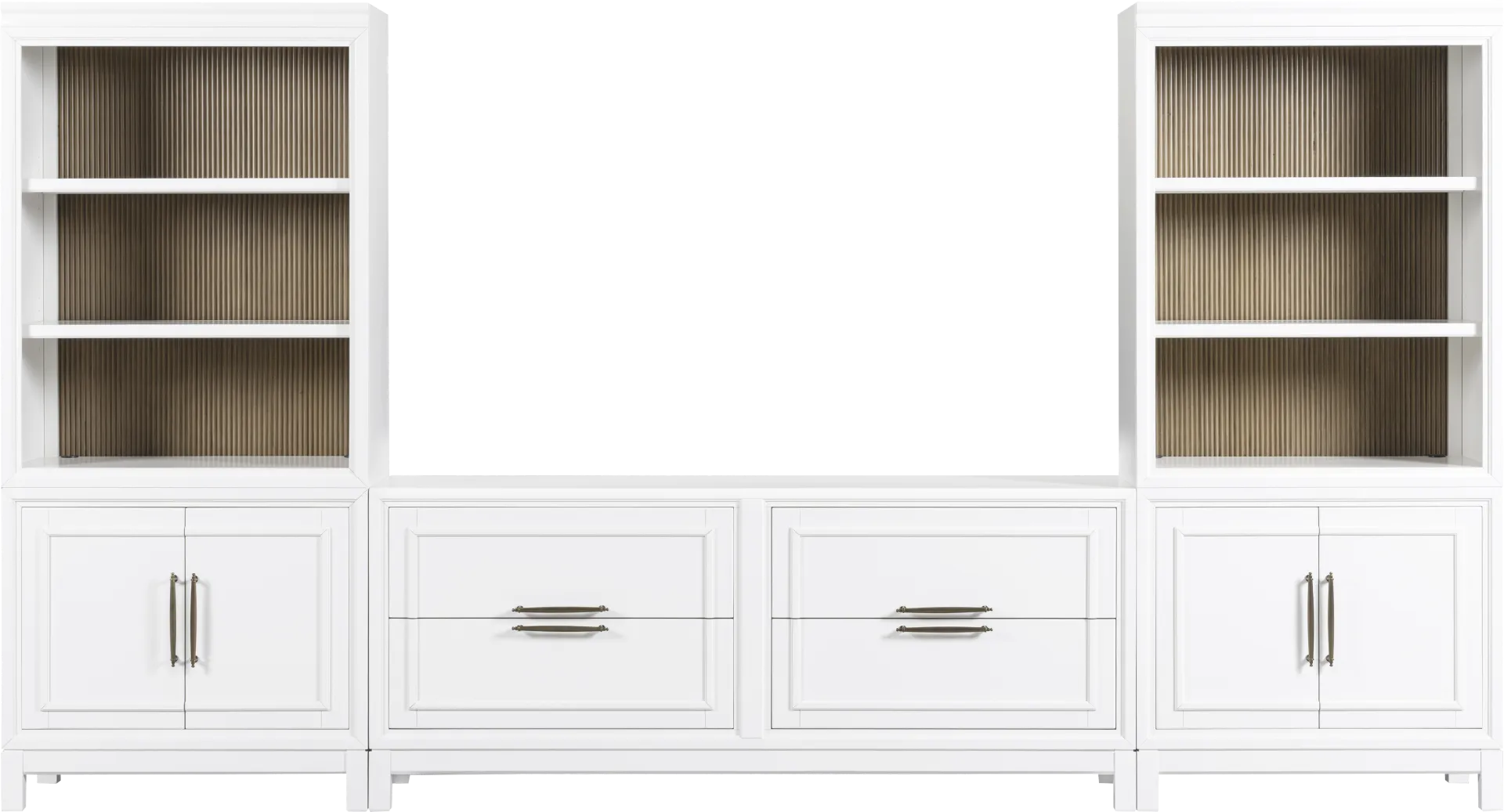 Albion White 3 Pc Wall Unit with 72 in. Console - Image 1