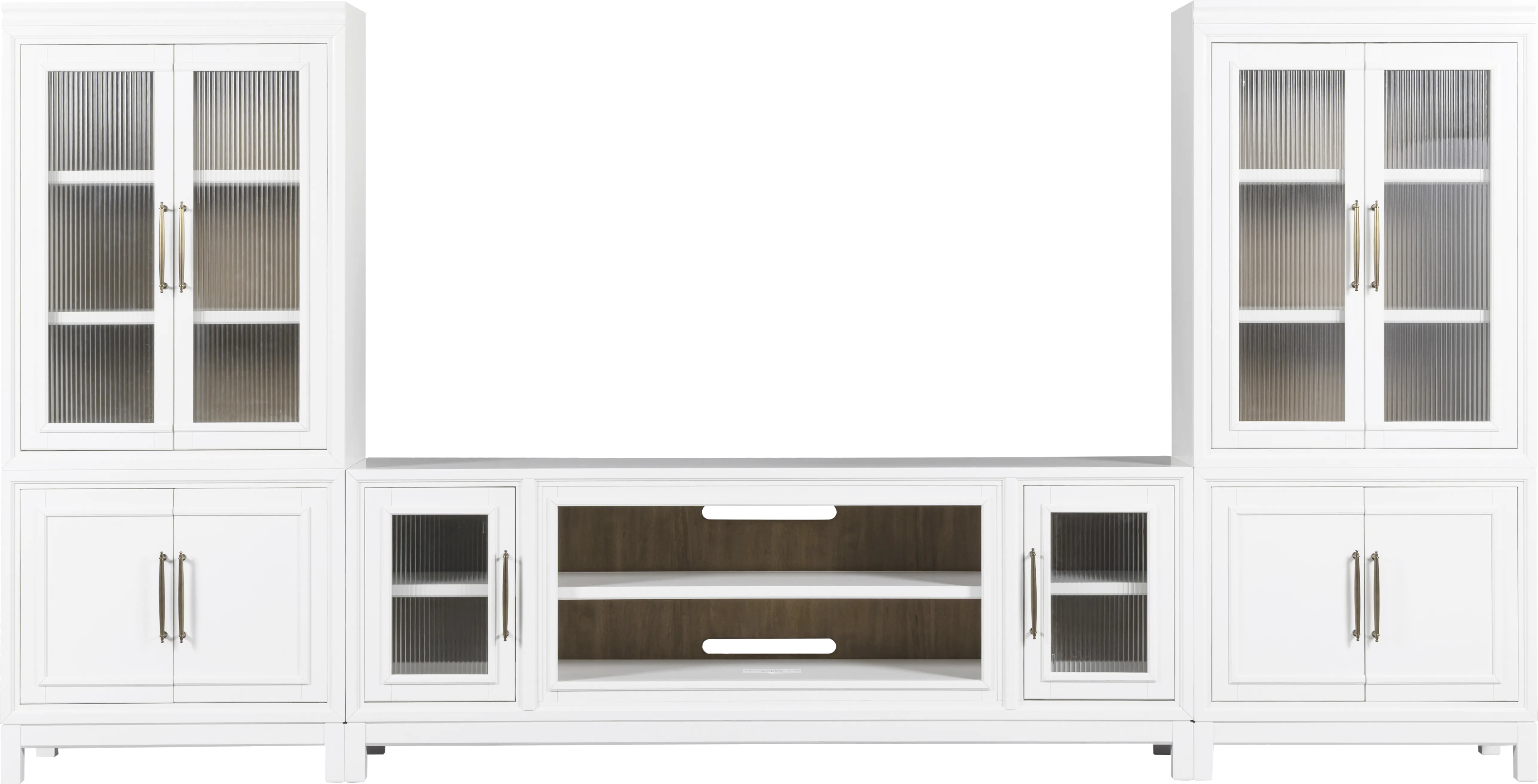 Albion White 3 Pc Wall Unit with 84 in. Console - Thumbnail - Image 1