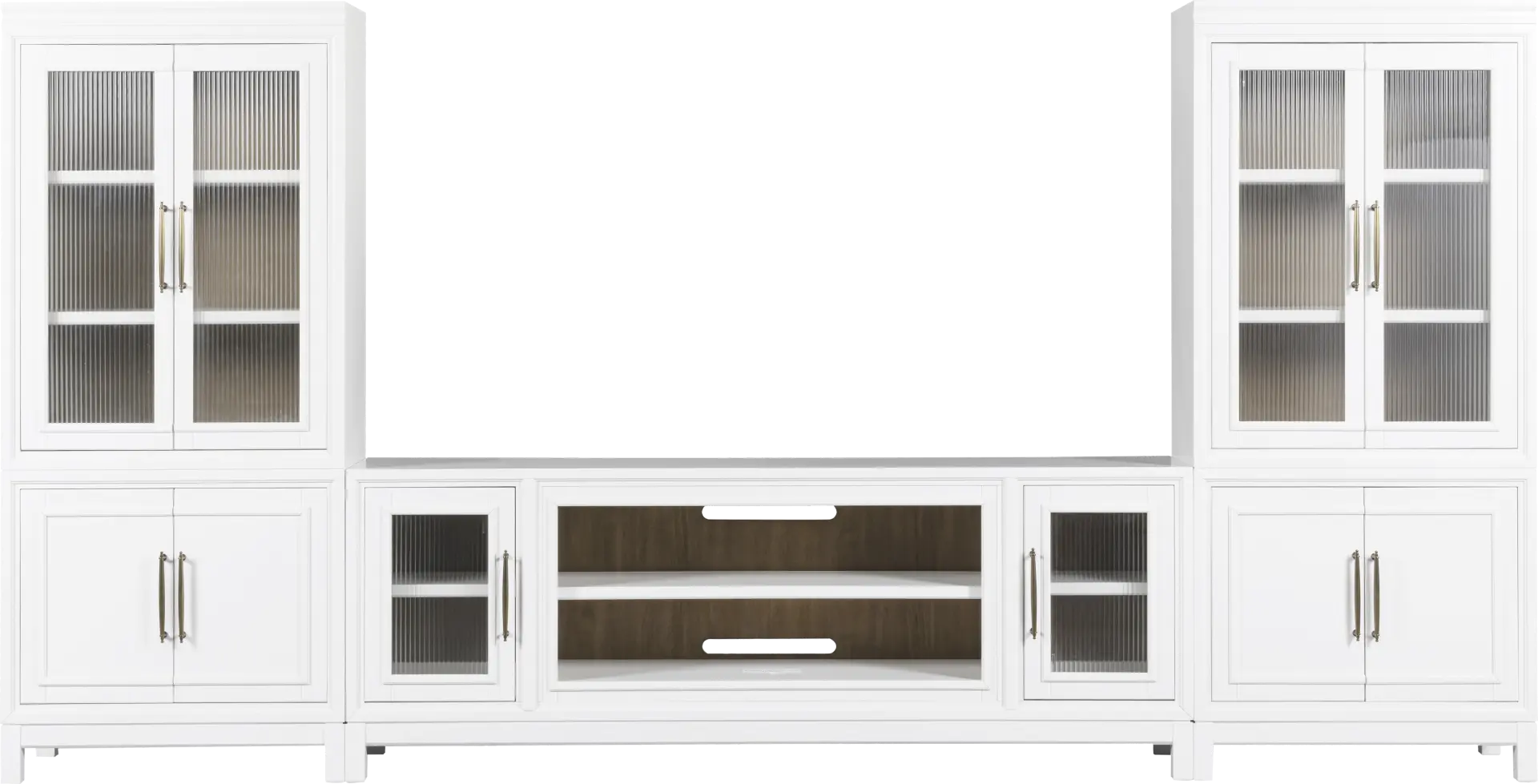 Albion White 3 Pc Wall Unit with 84 in. Console