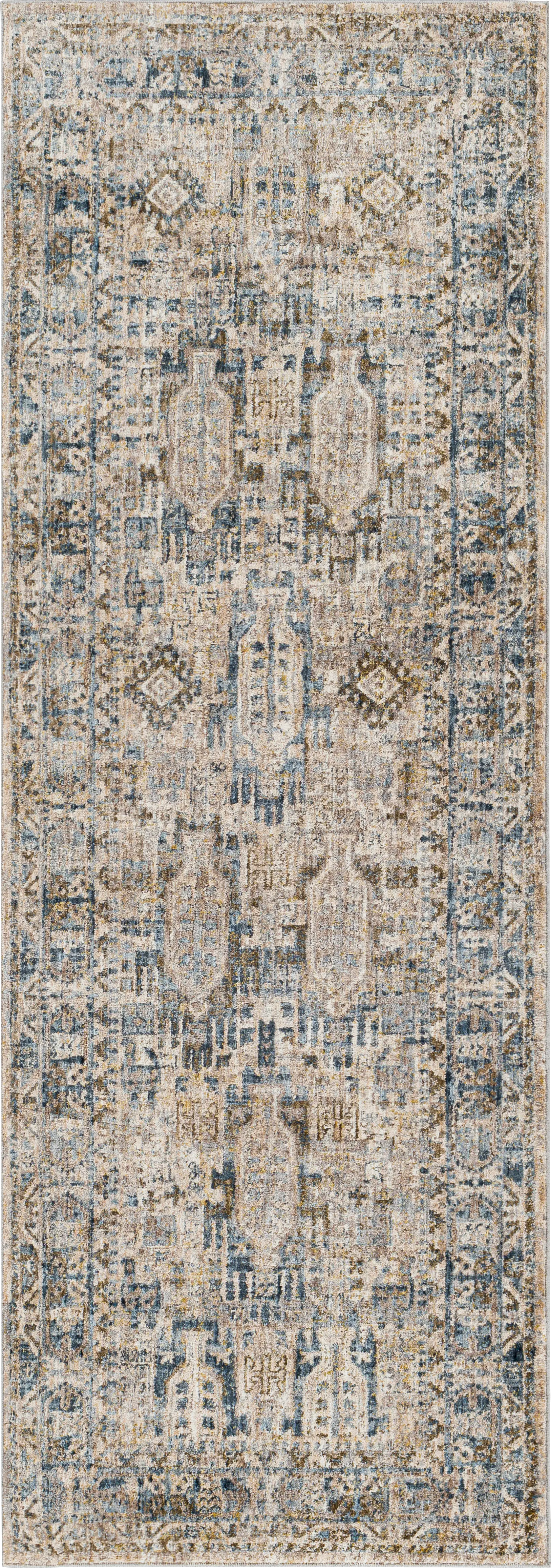 Falworth Blue 2'7 x 7'3 Runner Rug - Thumbnail - Image 1