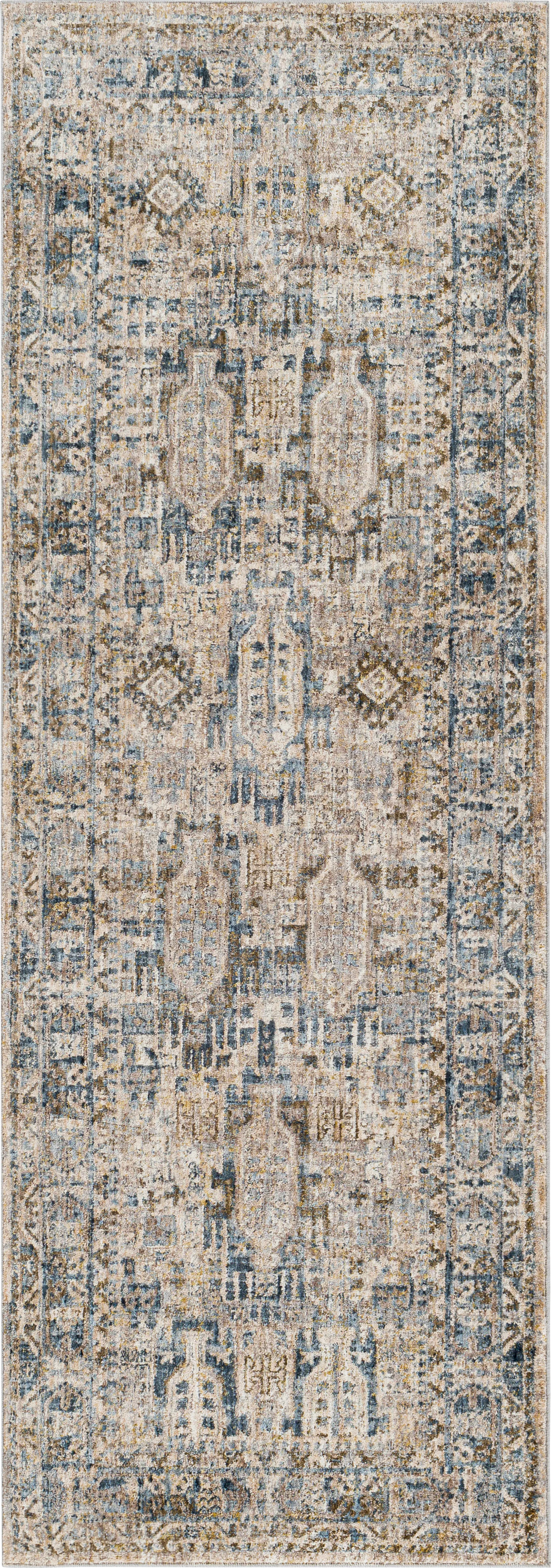 Falworth Blue 2'7 x 7'3 Runner Rug - Image 1