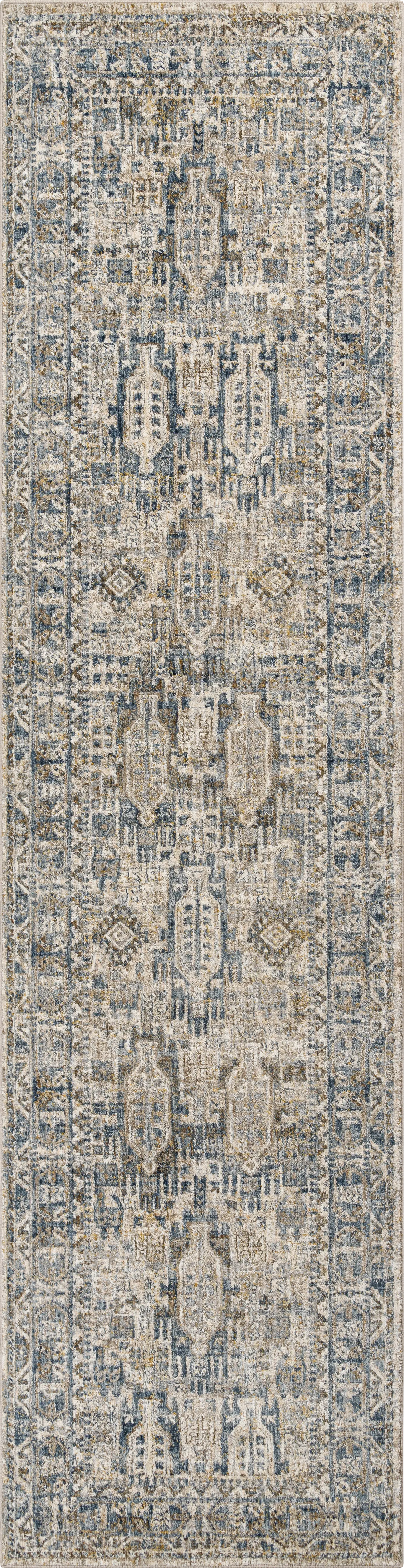 Falworth Blue 2'7 x 10' Runner Rug - Thumbnail - Image 1