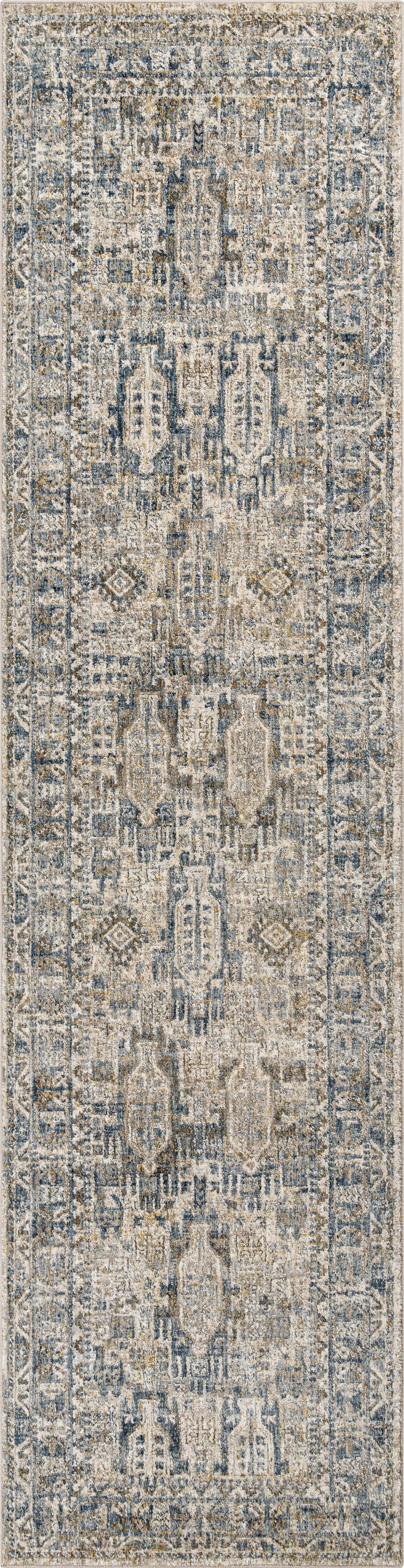 Falworth Blue 2'7 x 10' Runner Rug - Image 1