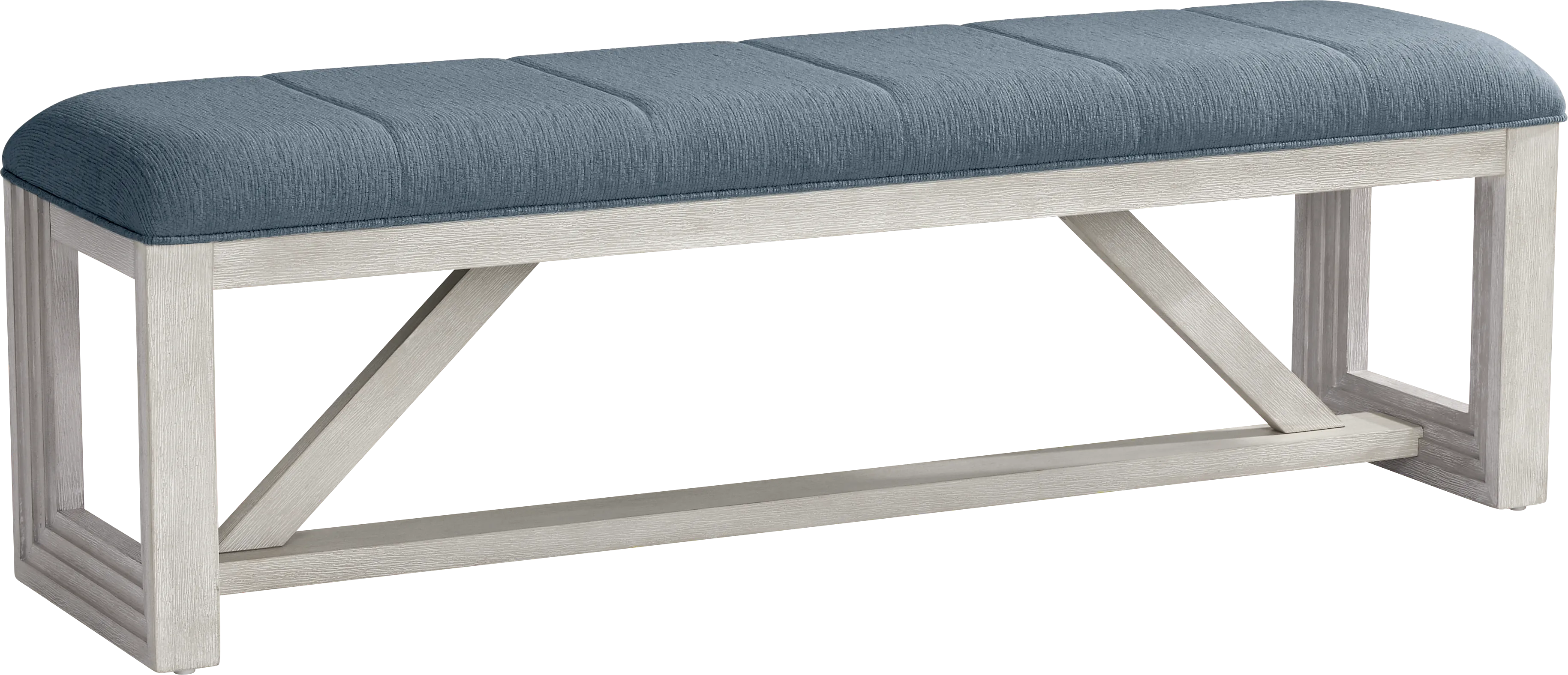 Royal Park Blue Upholstered Bench - Thumbnail - Image 1