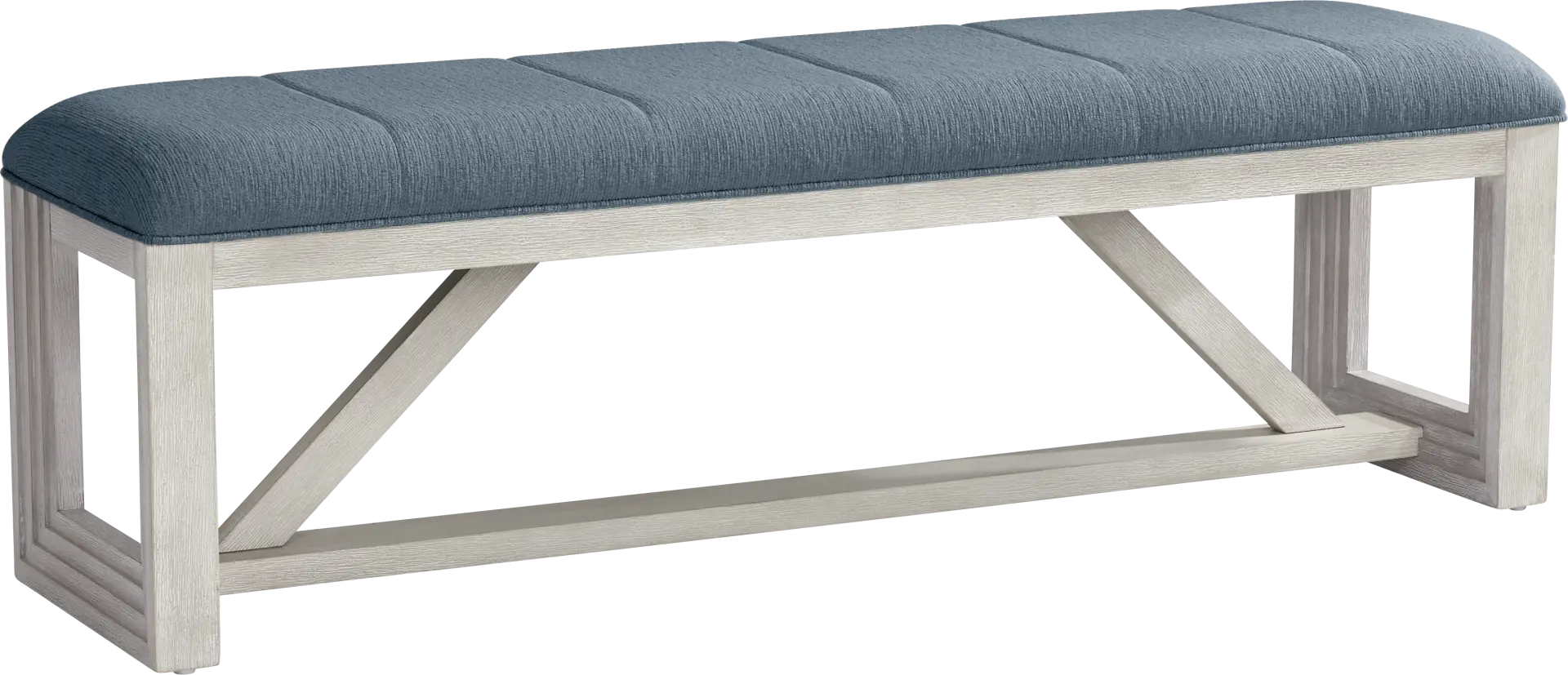Royal Park Blue Upholstered Bench