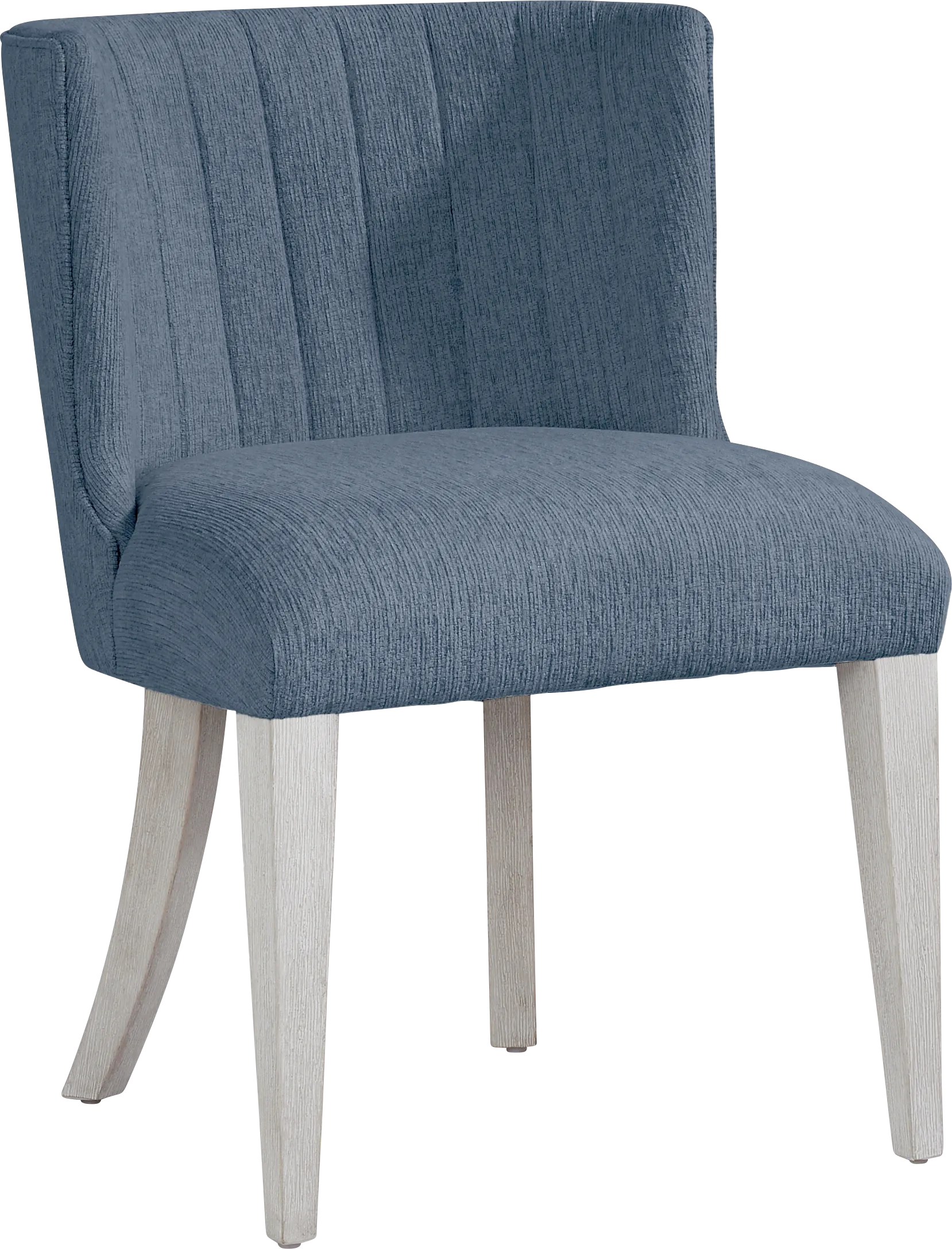 Royal Park Ivory 5 Pc Dining Room with Blue Upholstered Chairs - Thumbnail - Image 4