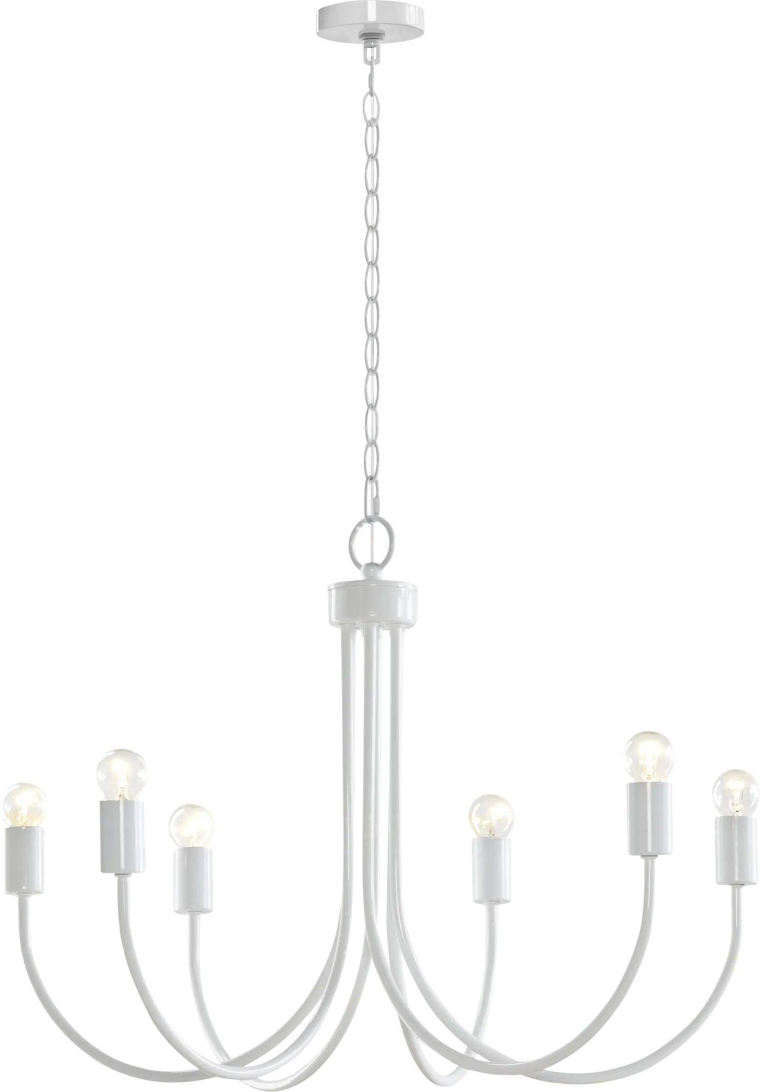 Drew Street White Chandelier - Image 1