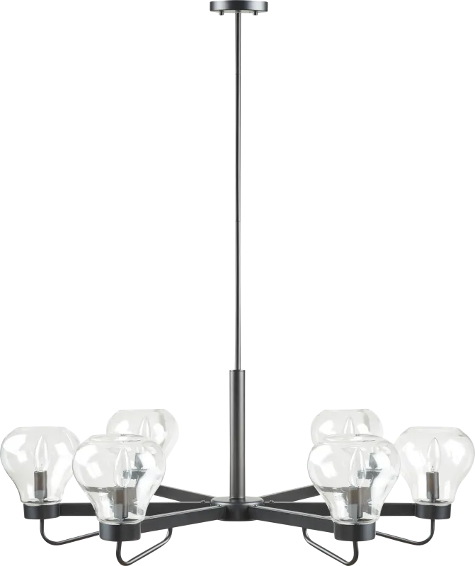 Blaine Cave Black Chandelier