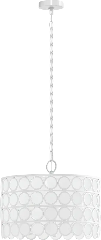 Bates Edge White Chandelier